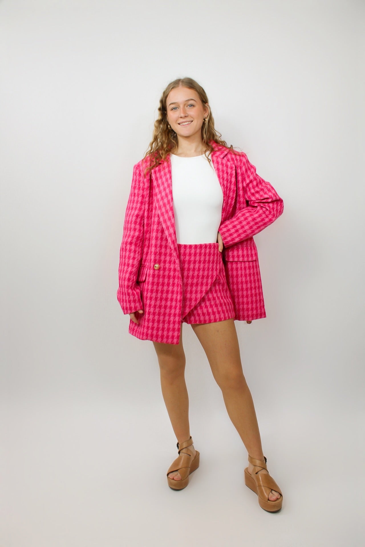 Avery Blazer-Pink