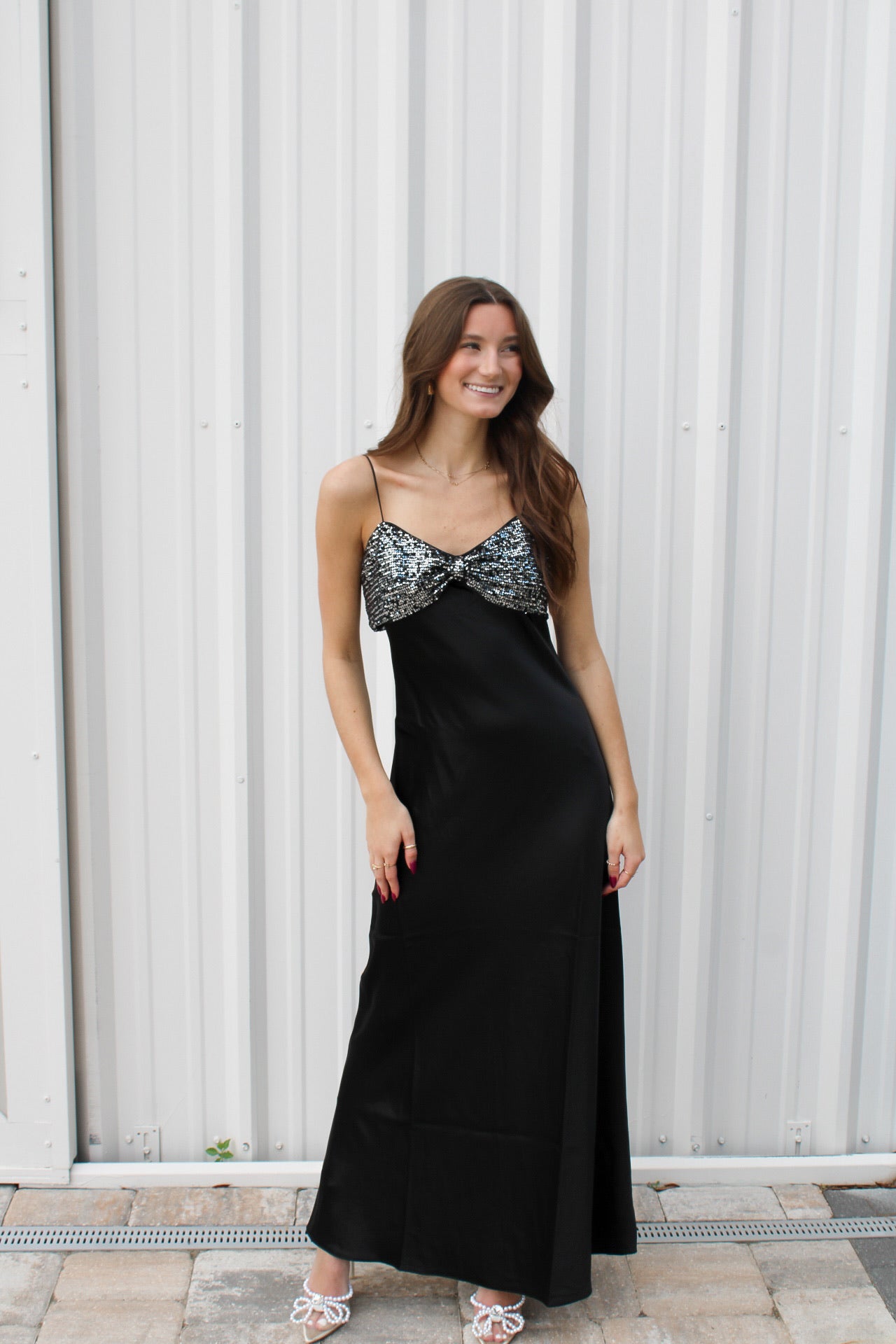 Black Tie Maxi Dress