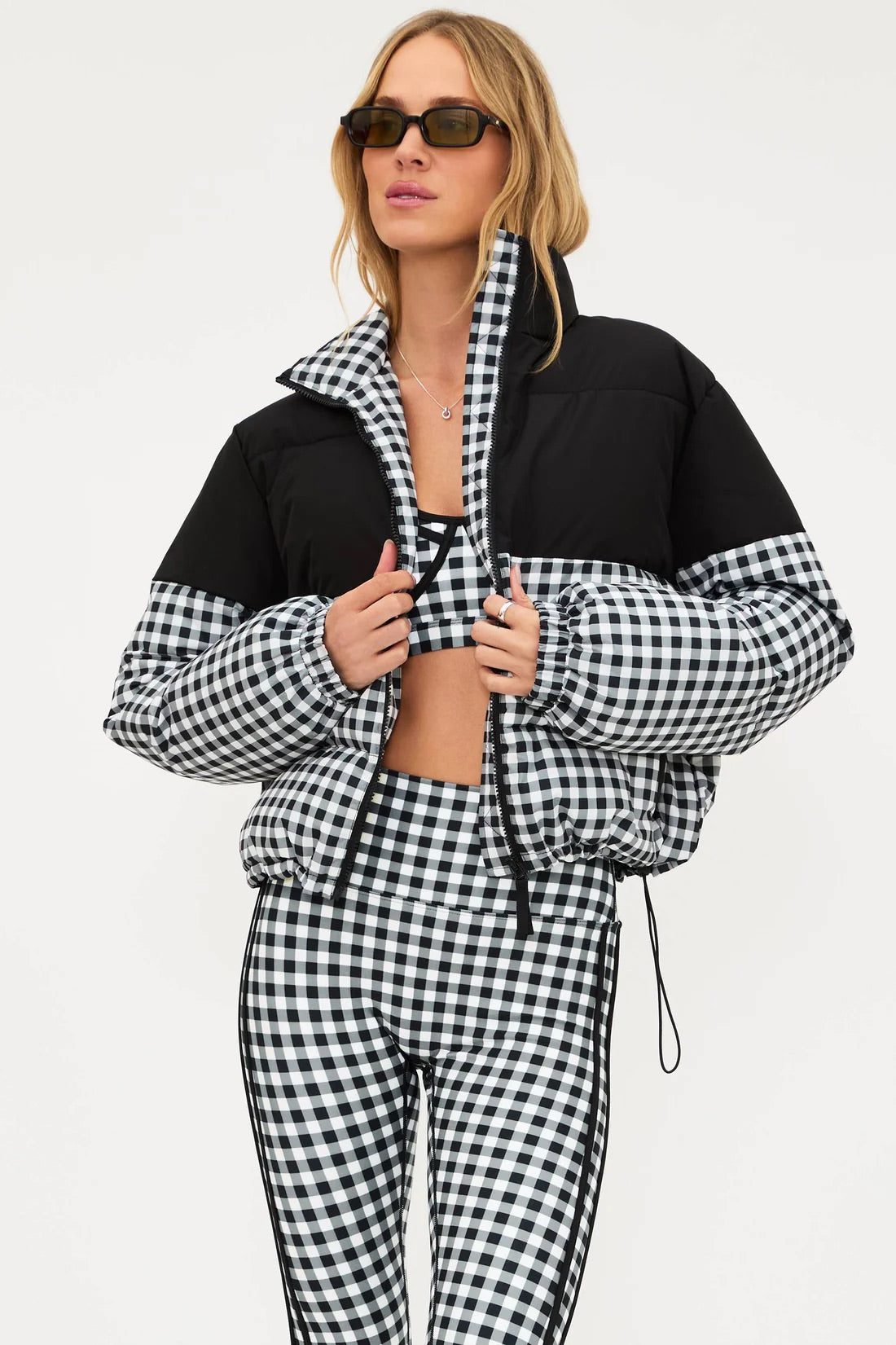 Jojo Puffer - Slate Gingham