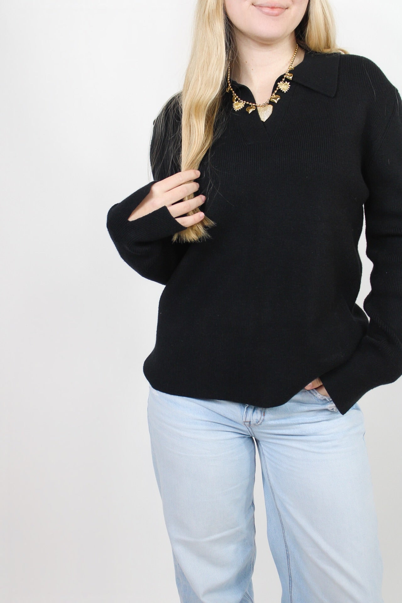 Collared Knit Sweater