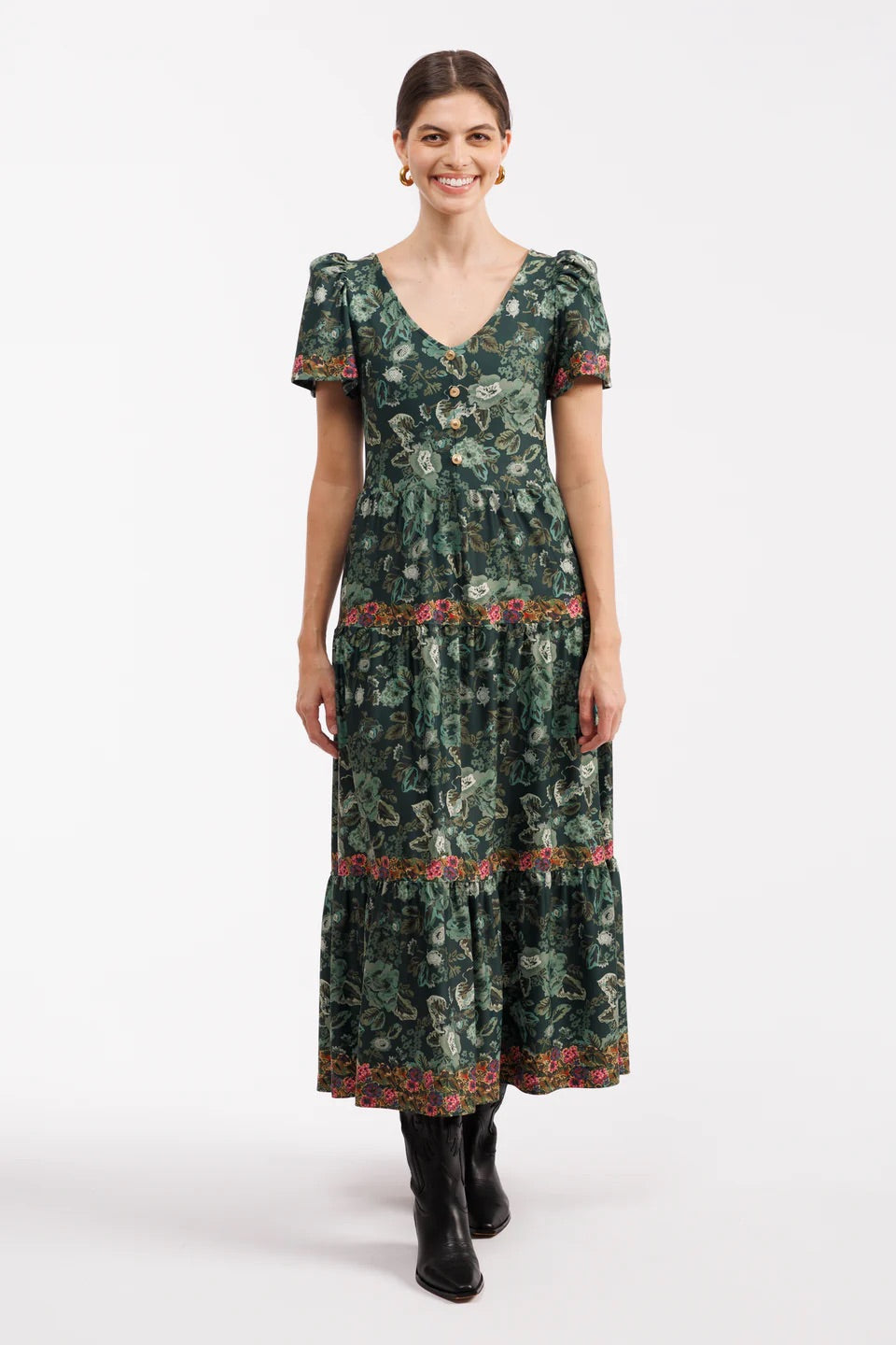 The Agatha Maxi Dress - Rosemary Meadow Multi
