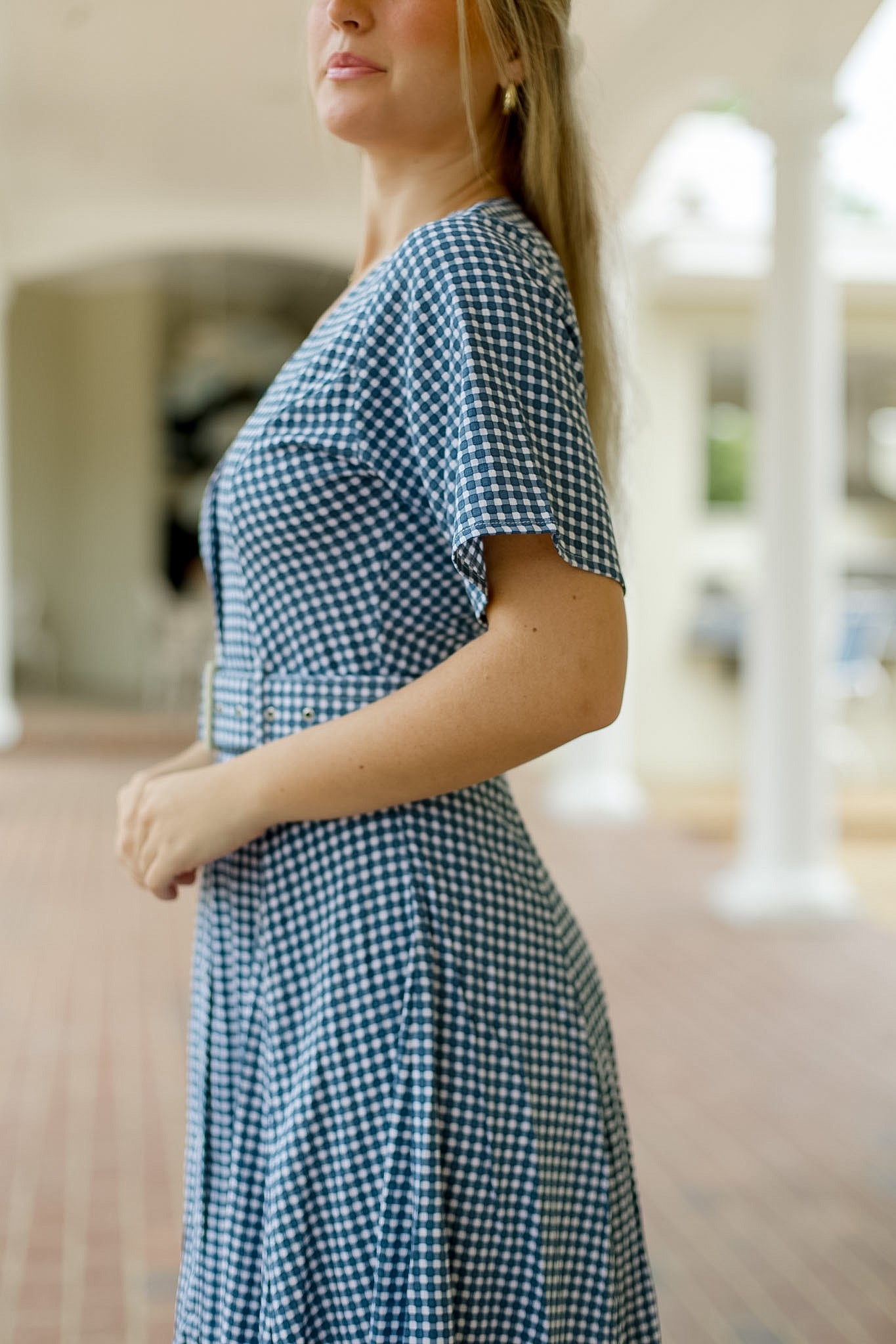 Aviana Dress - Gingham Denim