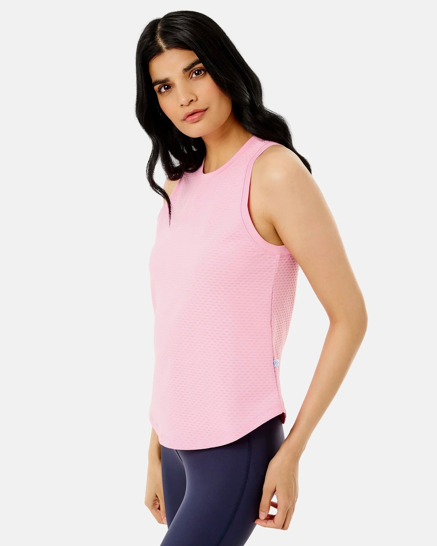 Addison Bay Everyday Tank in Bubblegum, a casual sleeveless top with a relaxed fit and vibrant pink color.