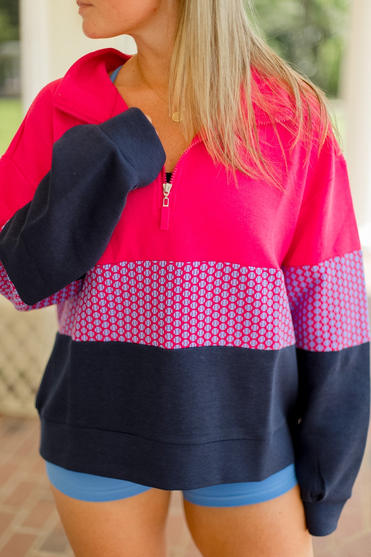 JV Quarter Zip - Berry/Berry Love