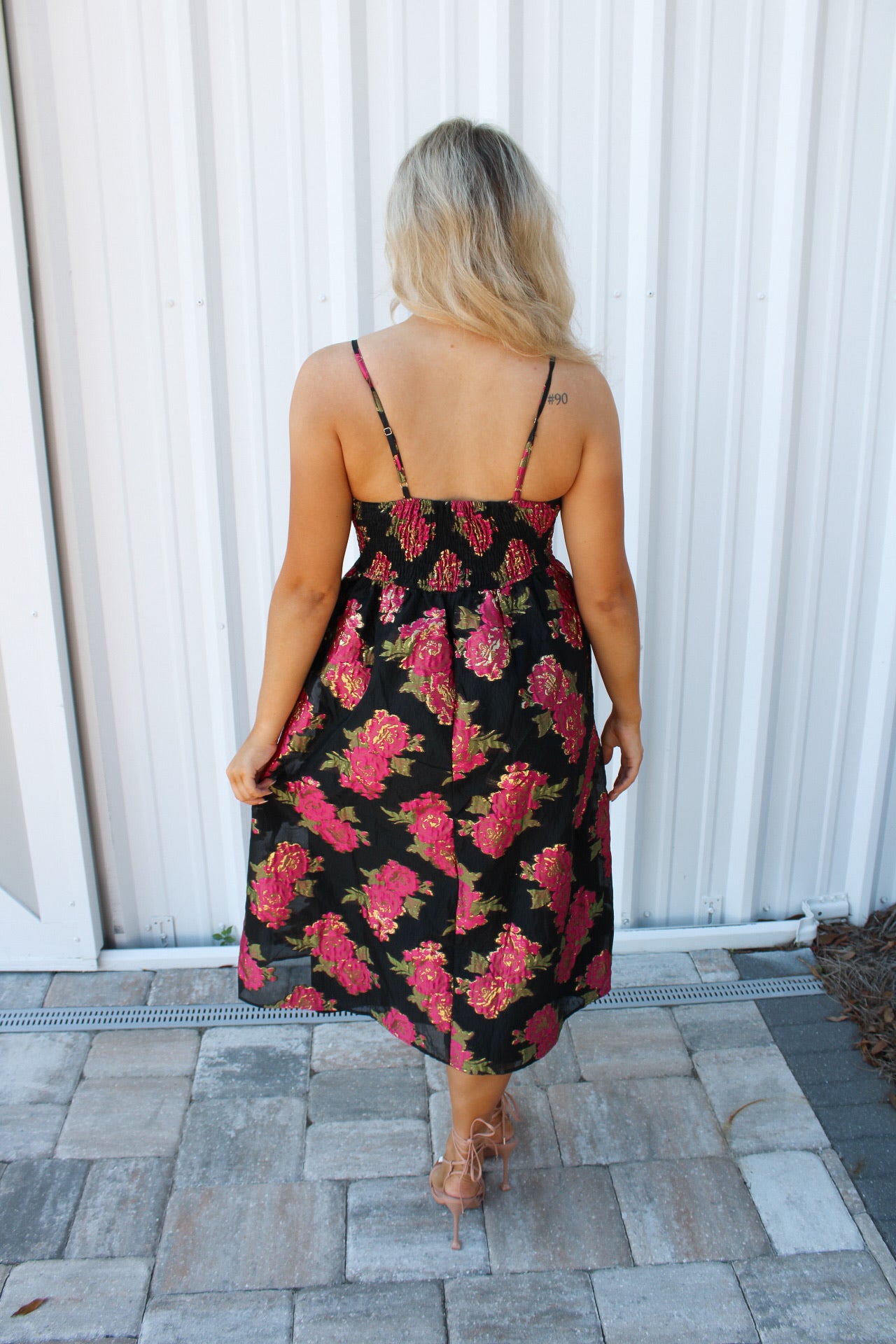 Poinsettia Midi Dress