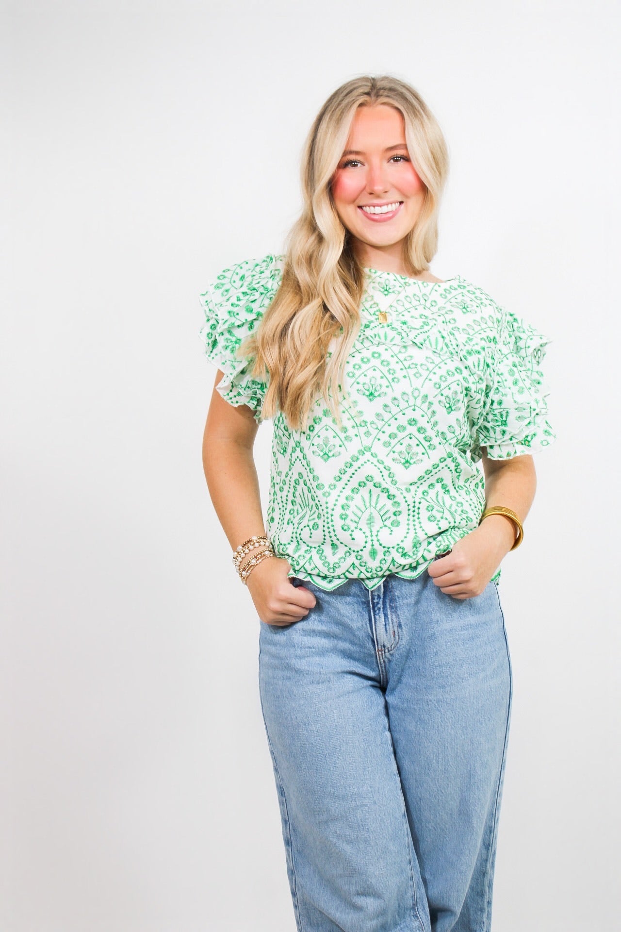 Royal Scalloped Top