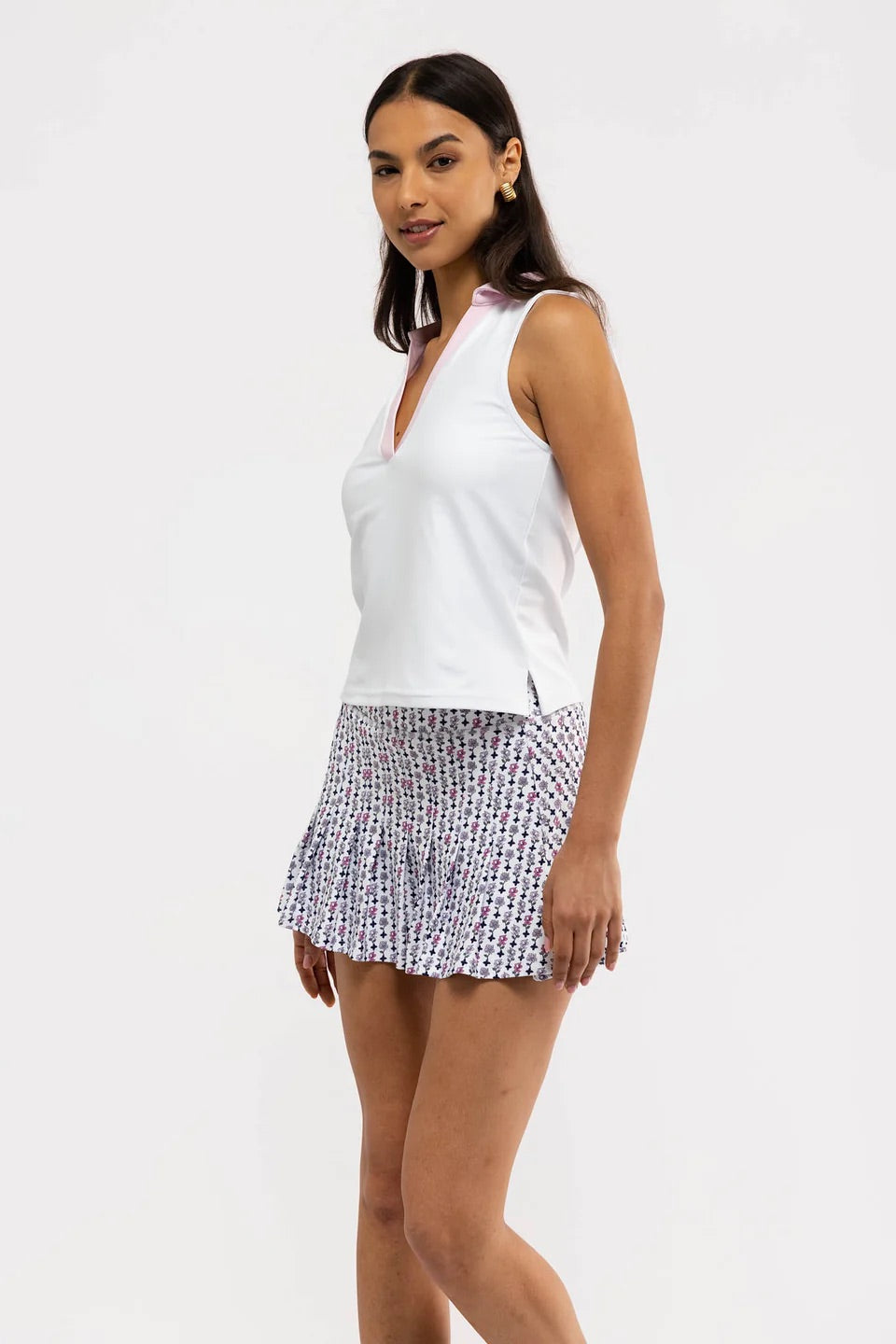 The Bryce Polo - White/Ballerina