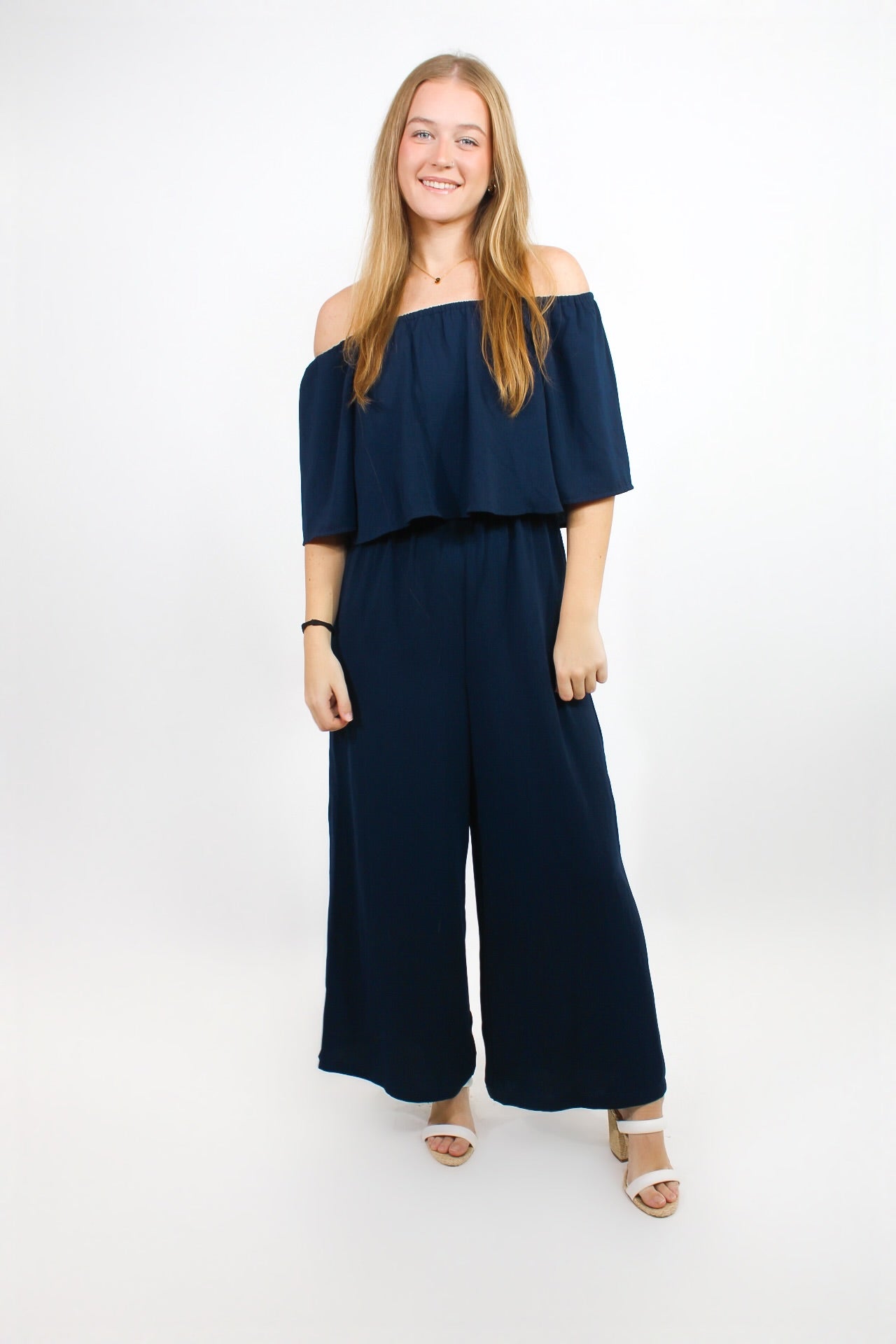 Zaffre Off the Shoulder Jumpsuit