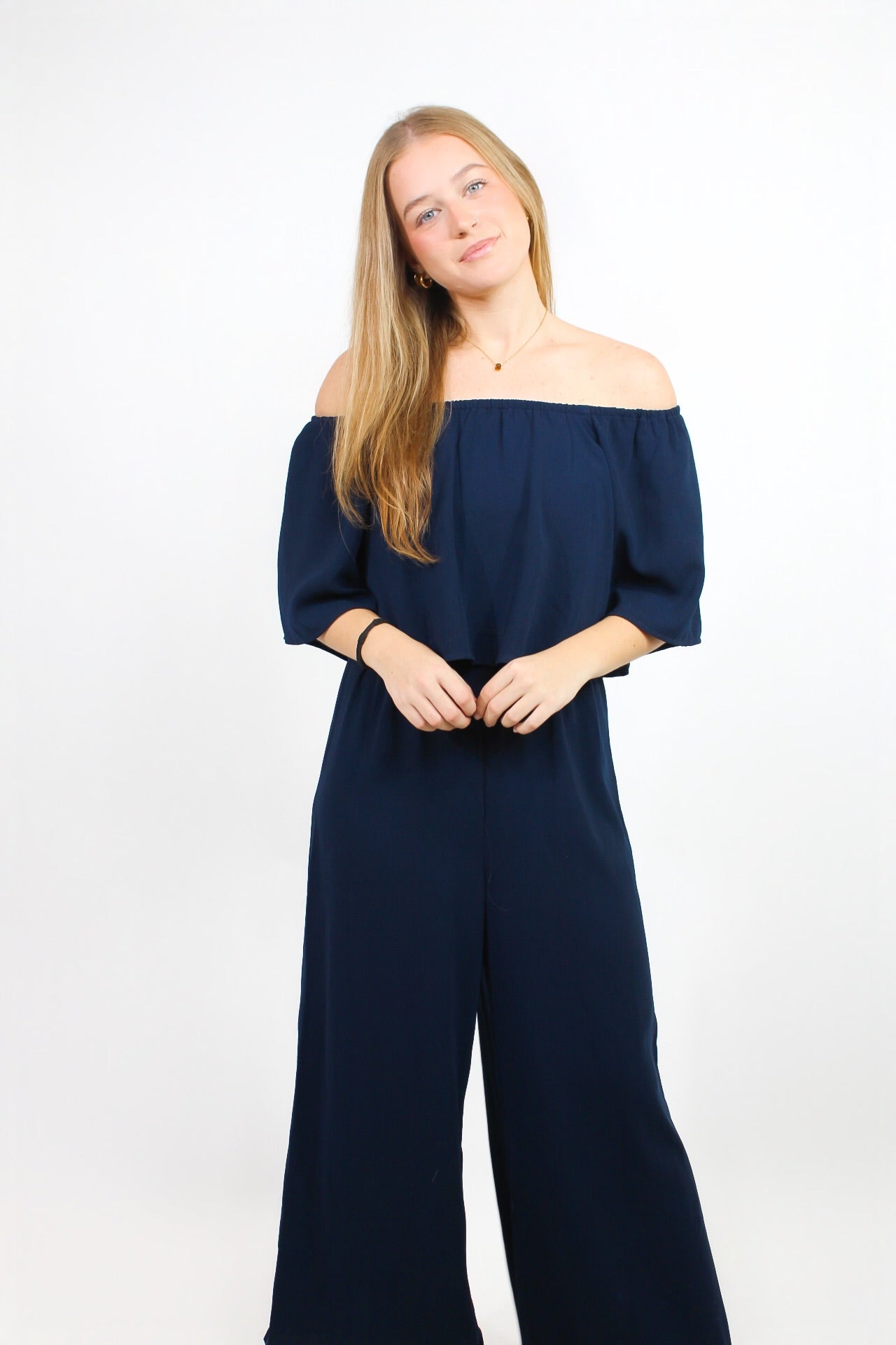 Zaffre Off the Shoulder Jumpsuit