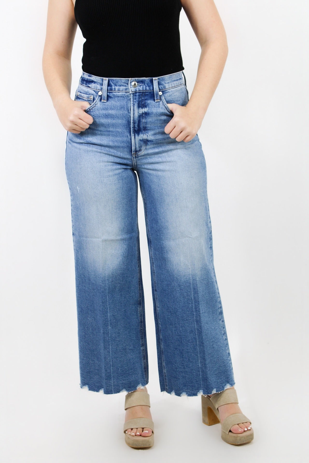 Lana Crop High Rise Ultra Wide Leg - Rhythm Vintage