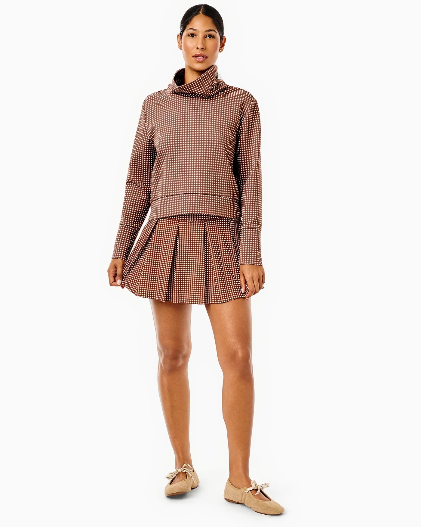 Everyother Day Pullover - Chocolate Gingham