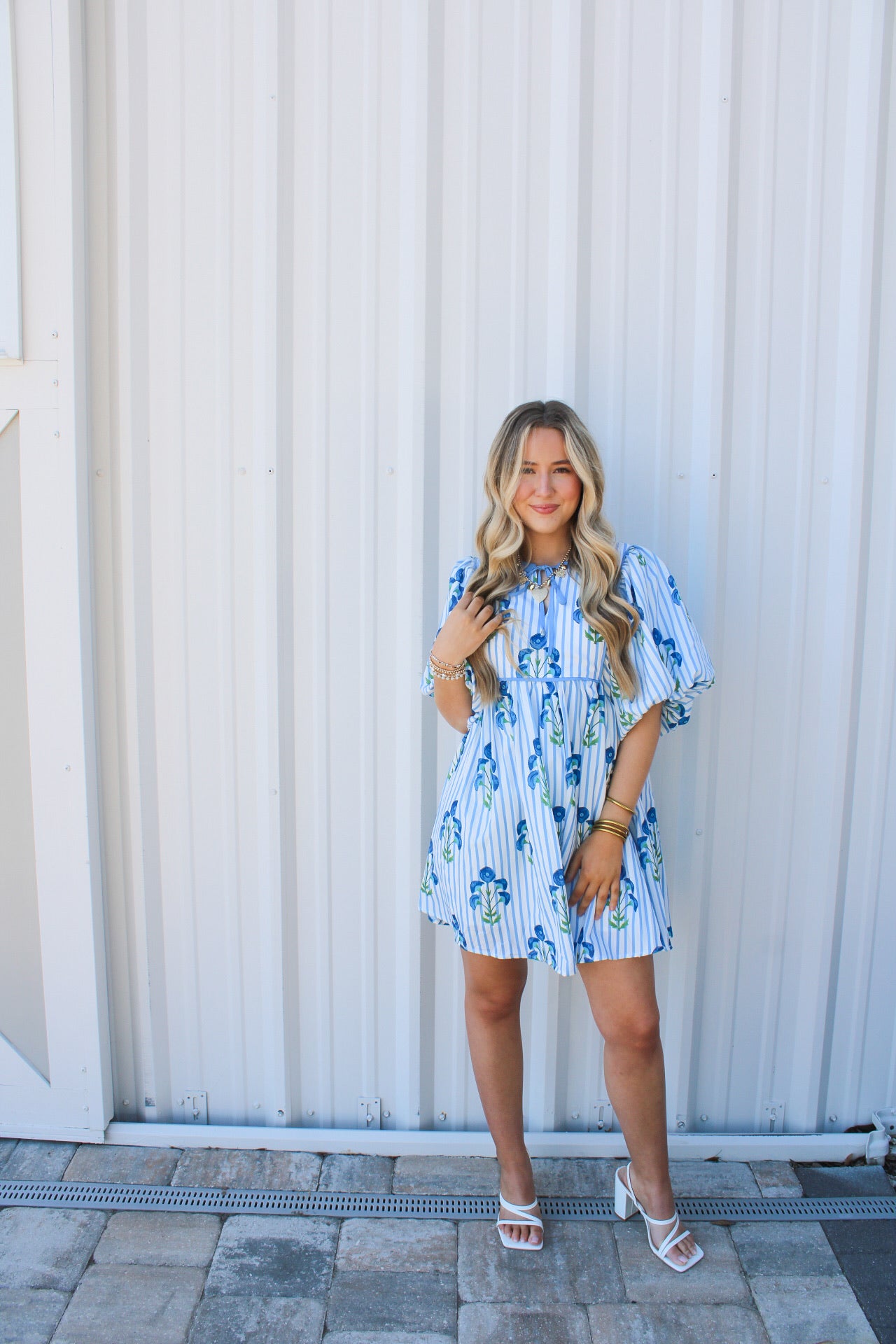 Popping Blue Mini Dress