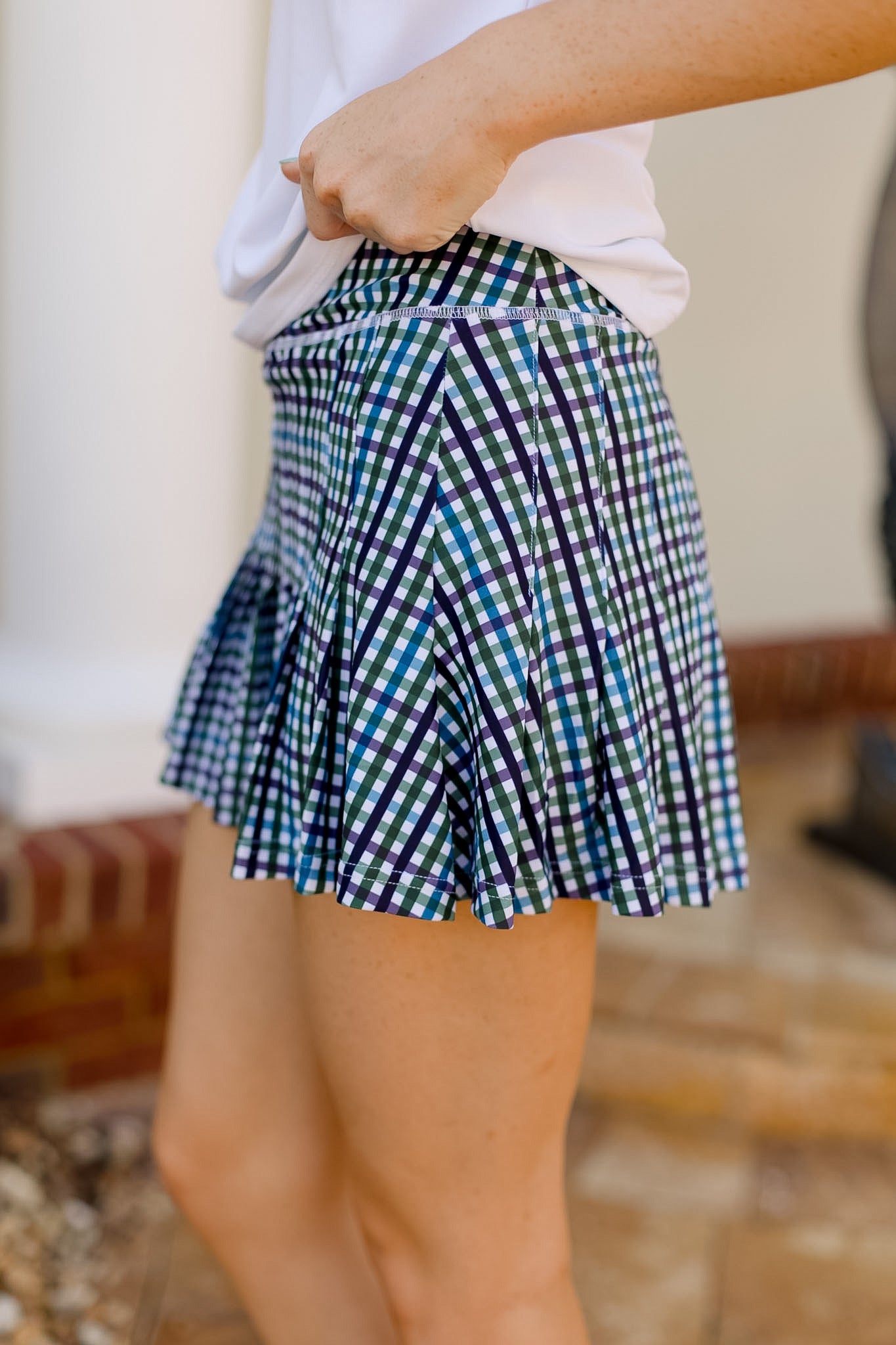The Grey Skort - English Gingham
