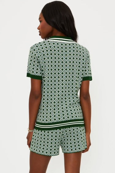 BEACHRIOT Giana Top in Racquet Club Green, vibrant sleeveless crop top with sporty style and breathable fabric.