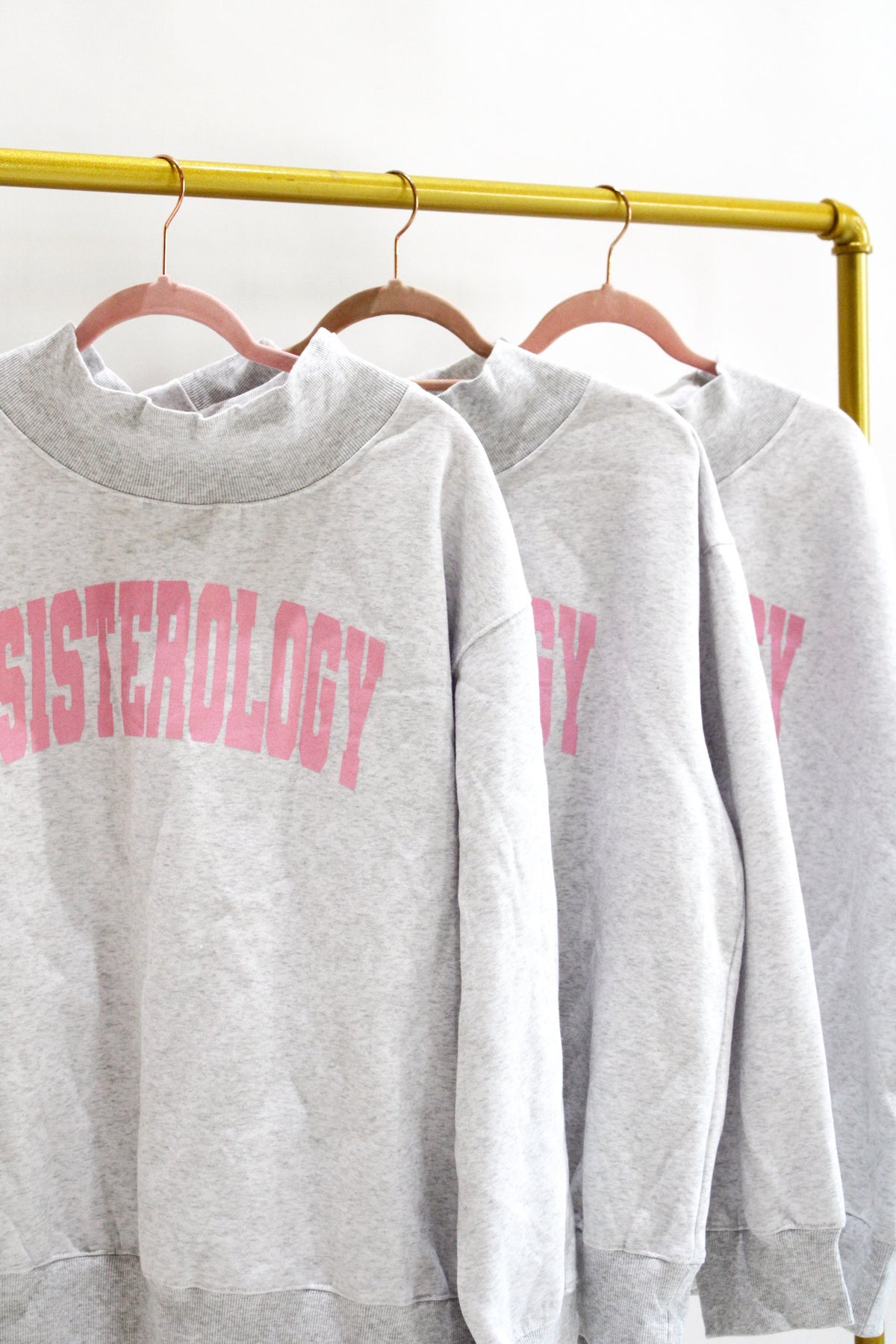 Sheer Trend Sisterology mockneck top in soft fabric, featuring a close-up of the fitted neckline and stylish texture.