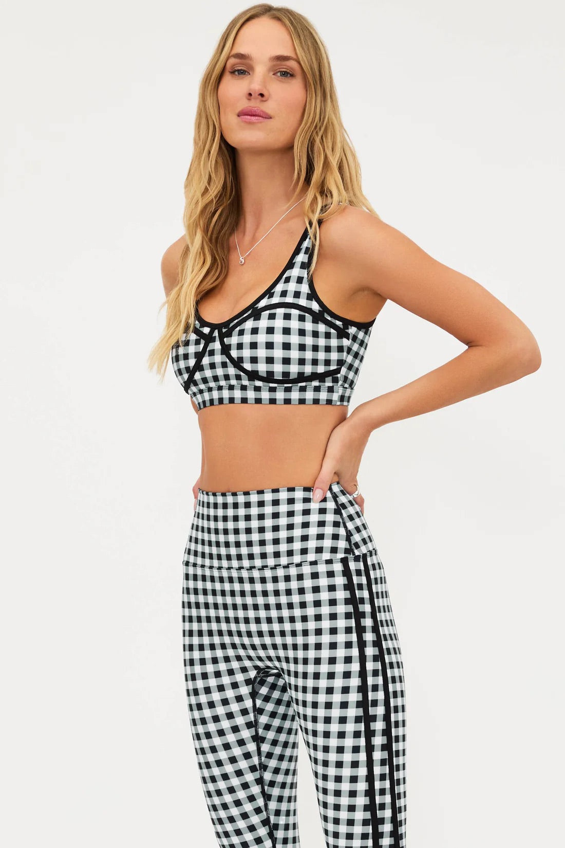 Olympia Top - Slate Gingham