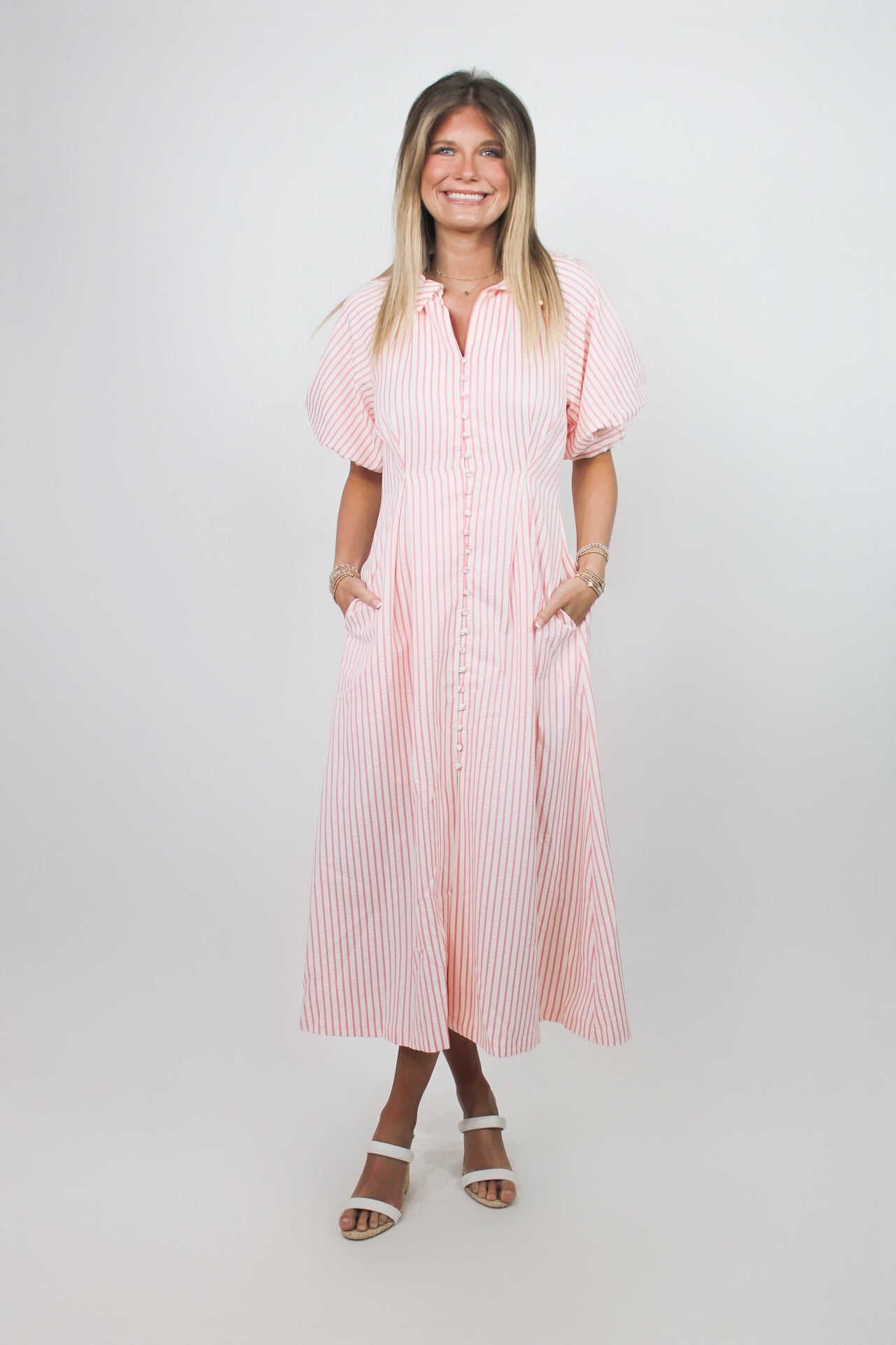 Just Peachy Stripe Maxi