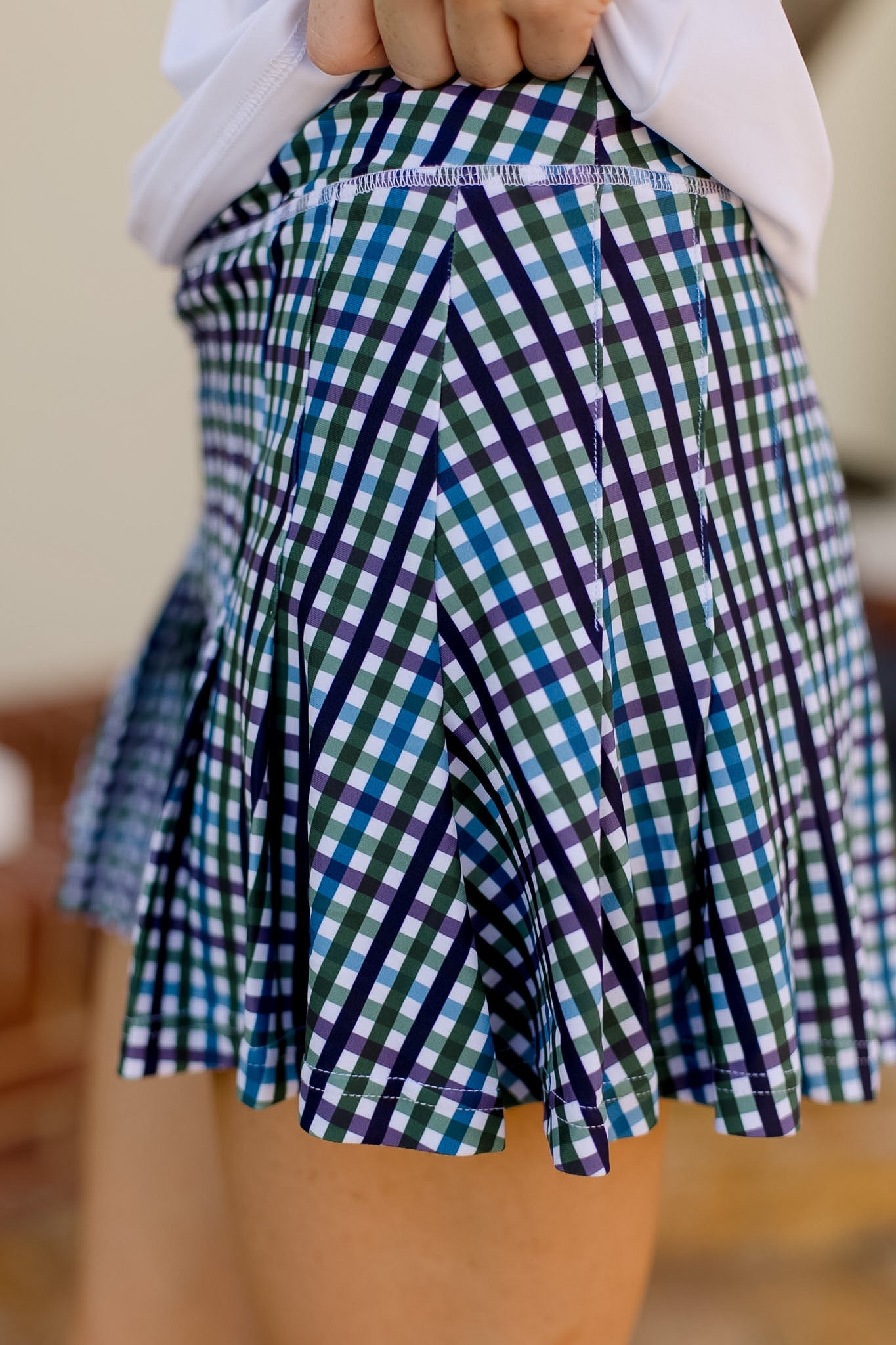 The Grey Skort - English Gingham