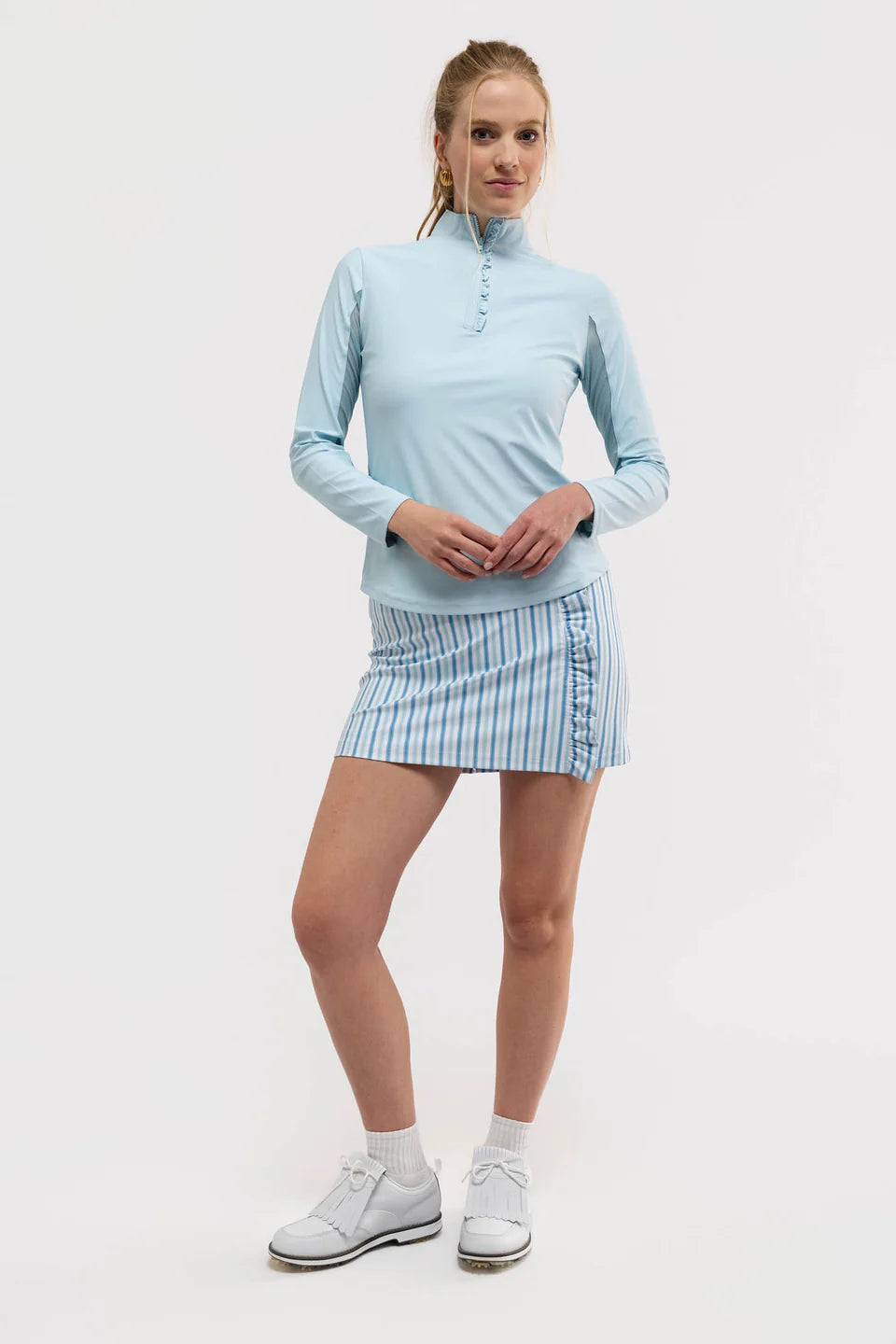 The Ava Ruffle Quarter Zip - Seasalt