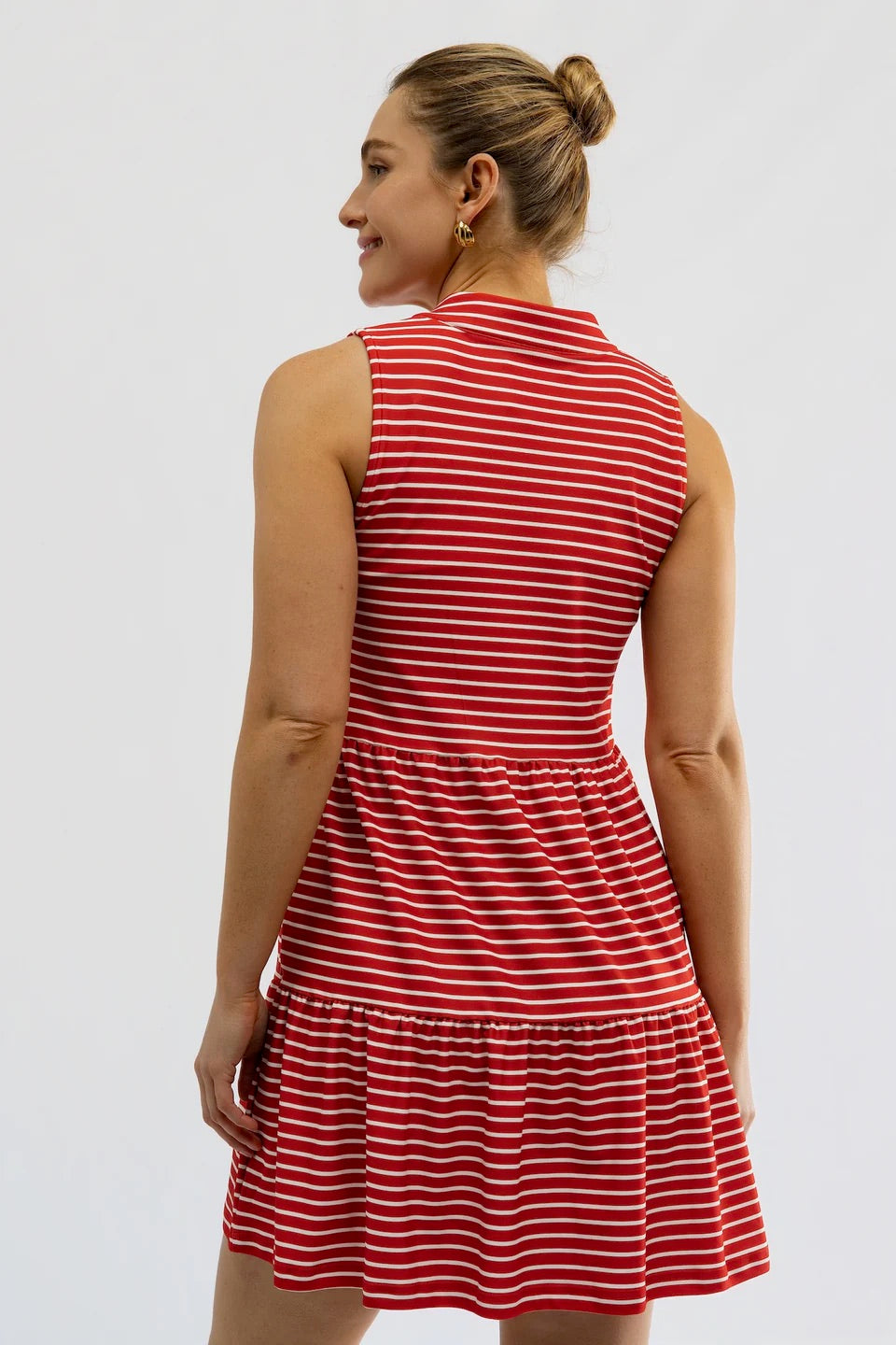The Tatum Dress - Strawberry Stripe