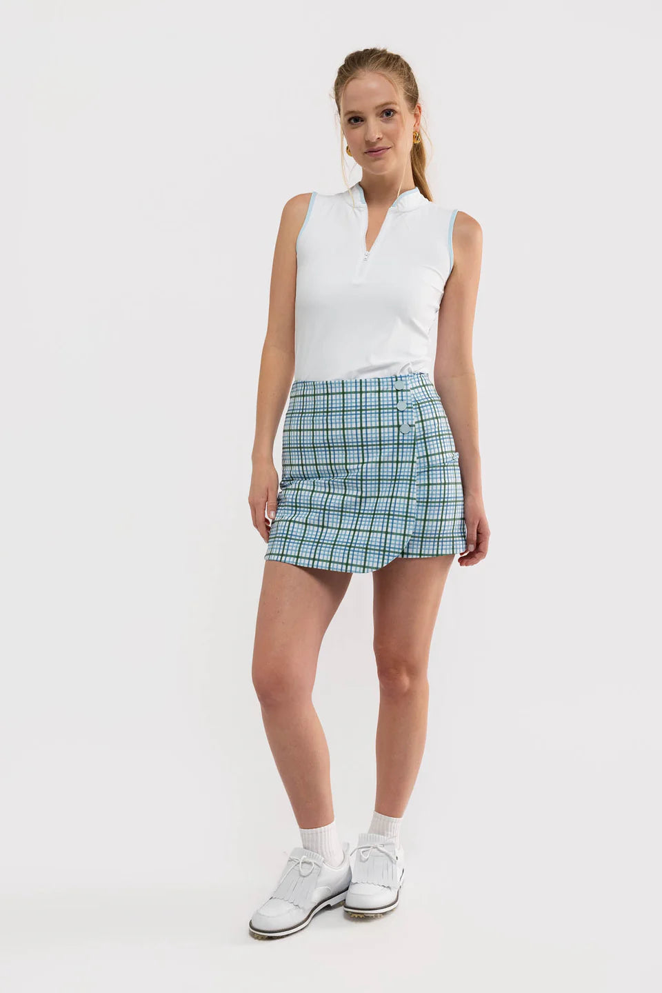 The Lainie Skort  - Meadow Plaid