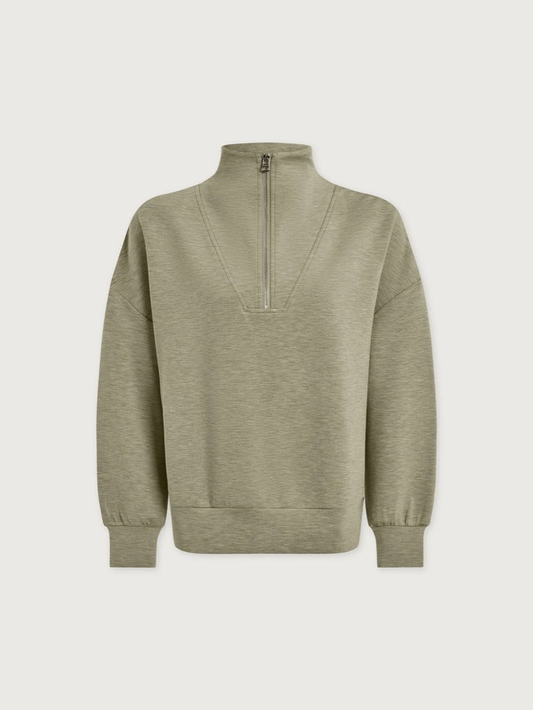 Hawley Half Zip Sweat - Shadow Marl - Shopsisterology