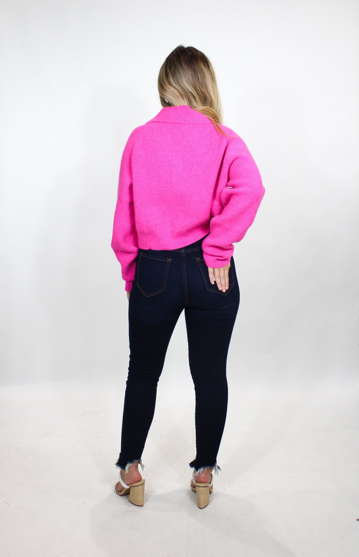 Pink Hottie Cropped Sweater