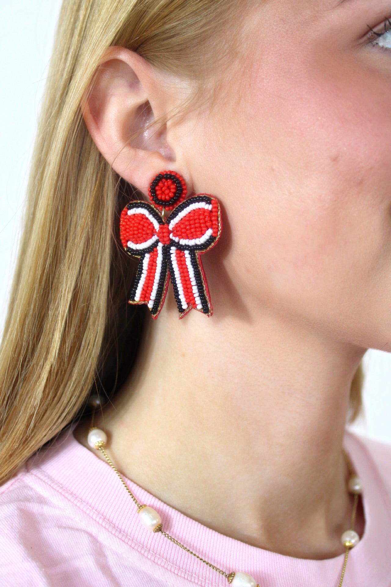 Brantley Beaded Bow Earring