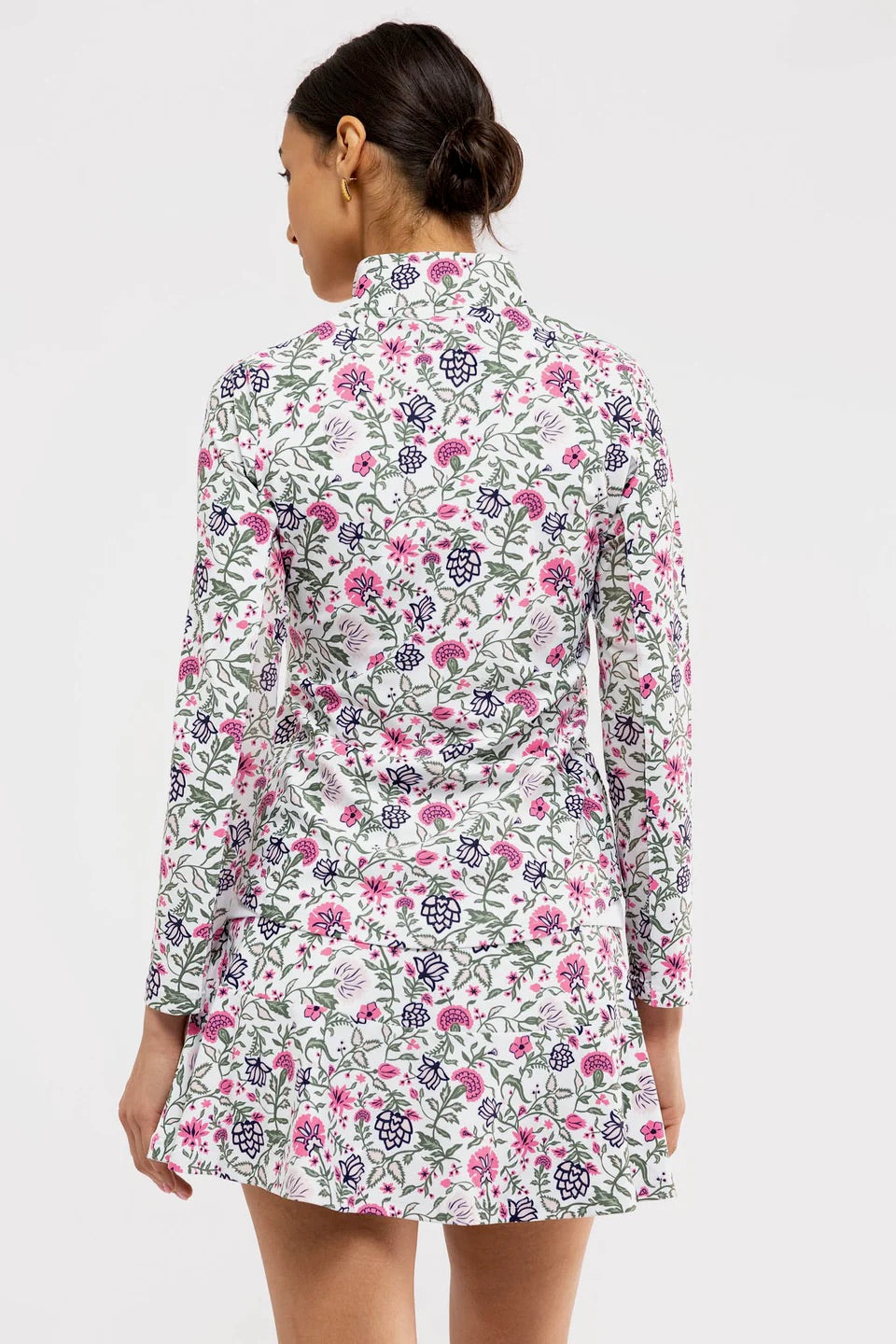 Ava Quarter Zip - Perennial Play Pink