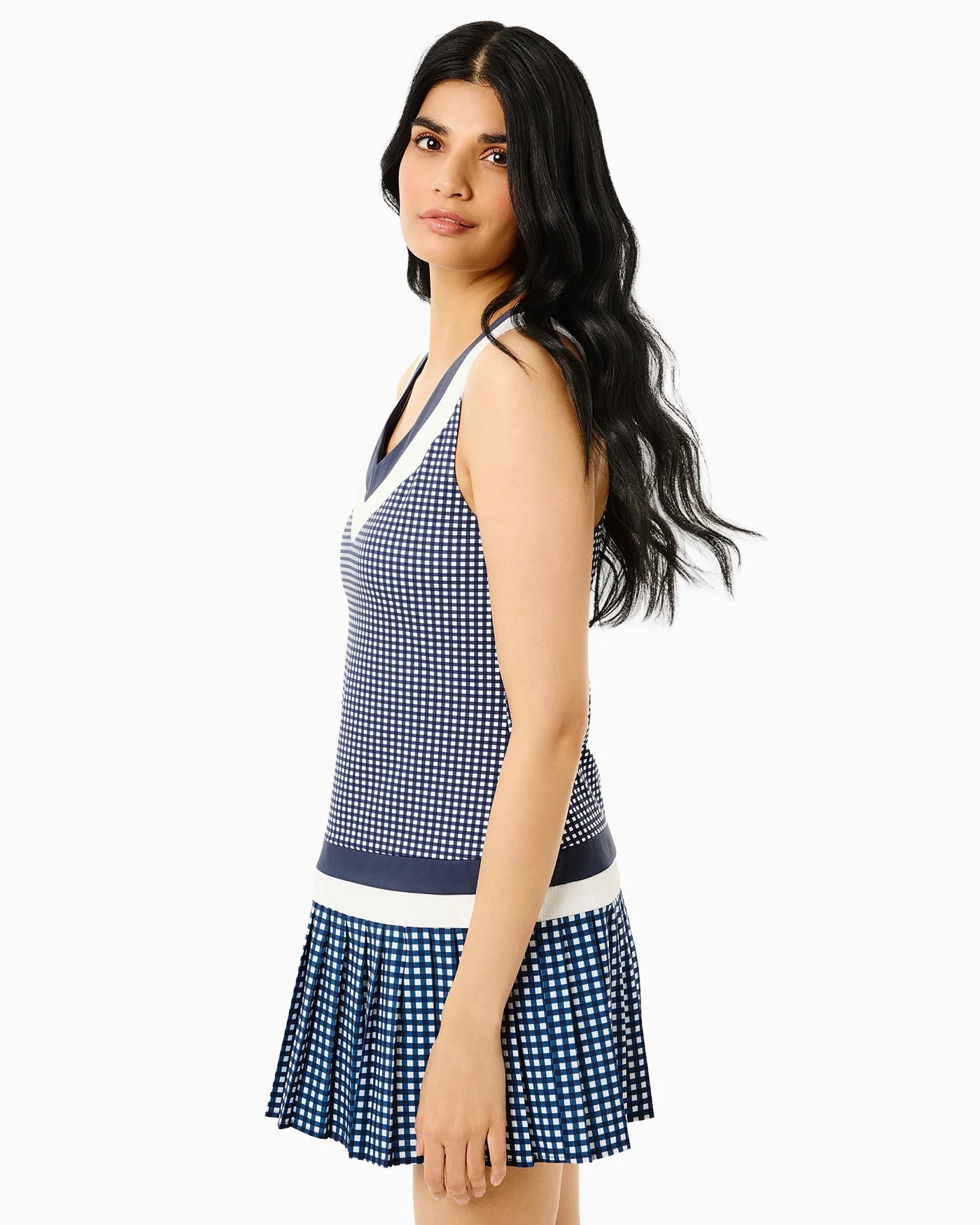 Match Dress - Navy Gingham