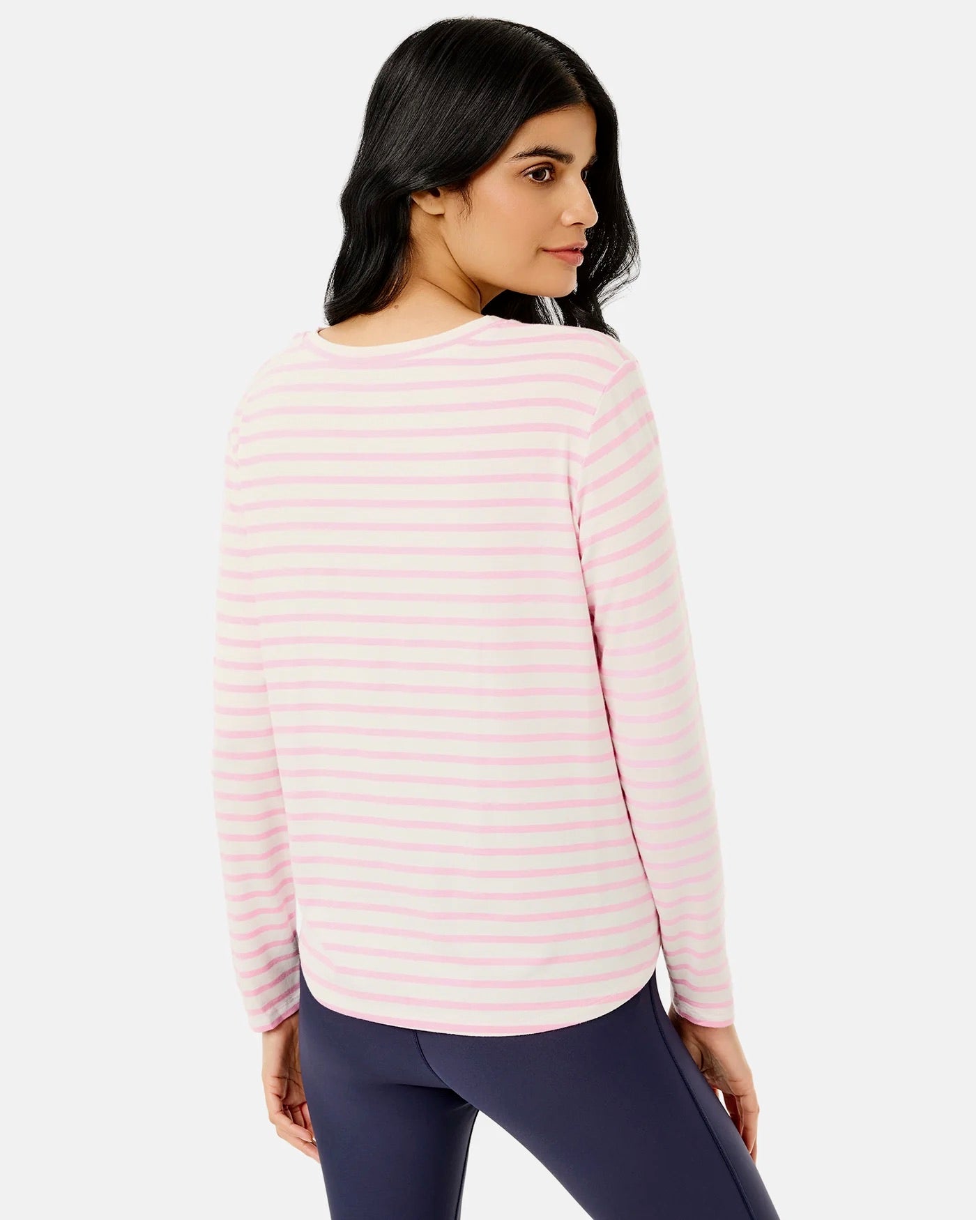 Addison Bay long sleeve shirt in bubblegum pink, casual everyday wear with soft fabric and comfortable fit.