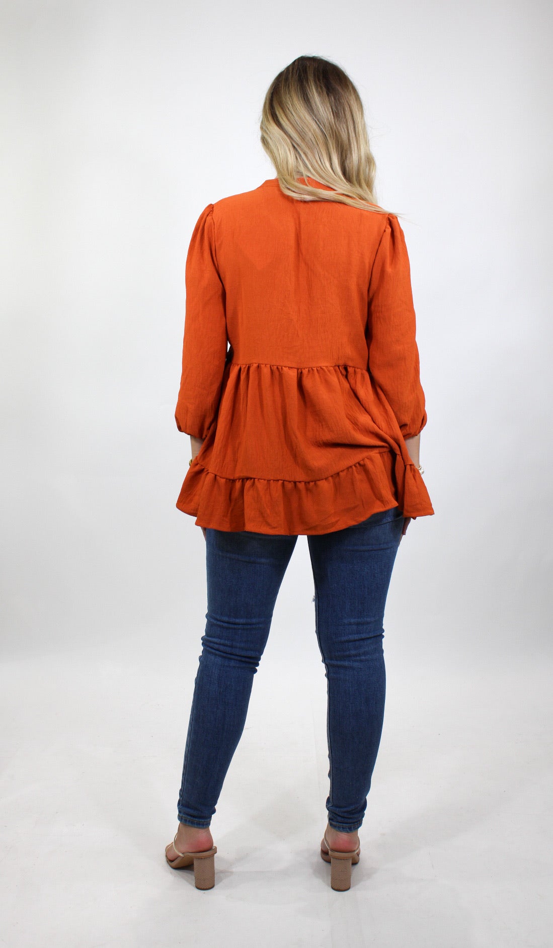 Rust is a Must Babydoll Top - Shopsisterology
