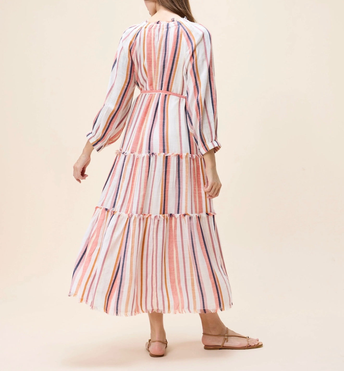 Wisteria Midi Dress - Ivory Multi