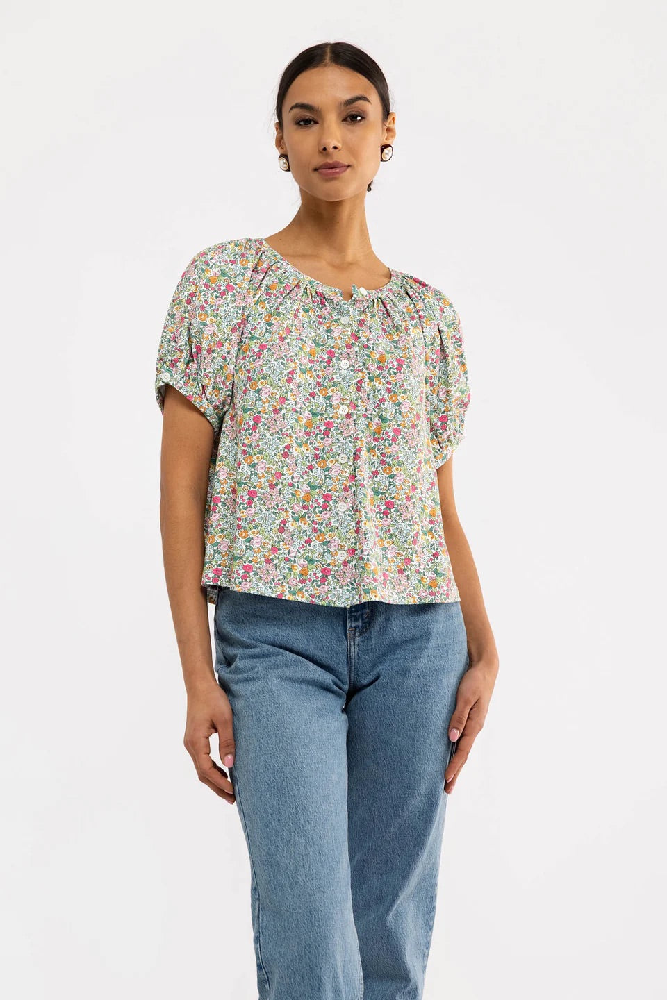 Imogen Top - Sorbet Bouquet
