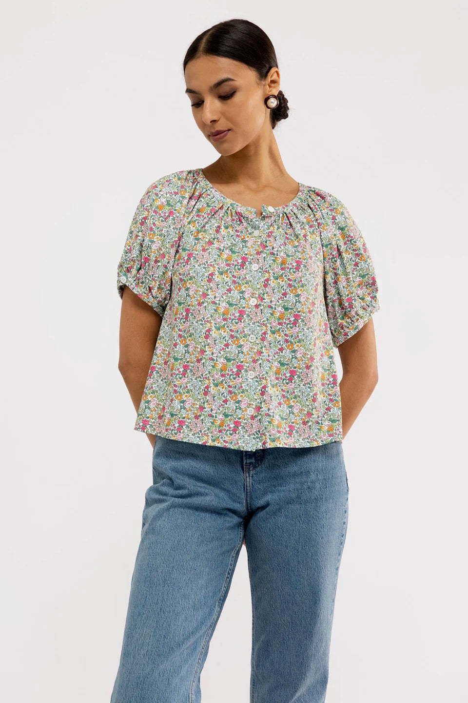 Imogen Top - Sorbet Bouquet