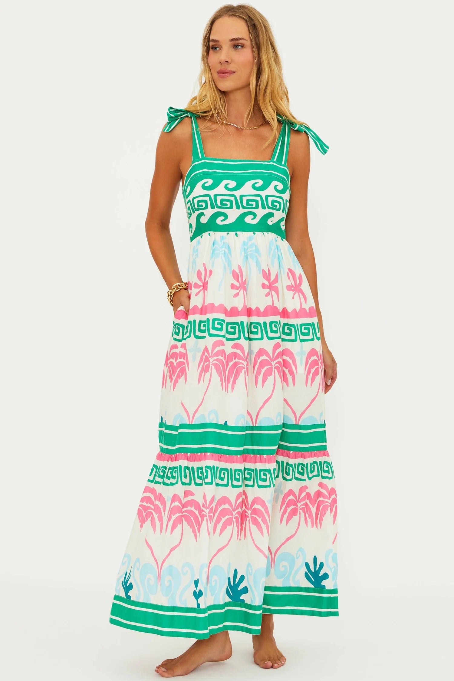 Cami Dress Tropical Palm