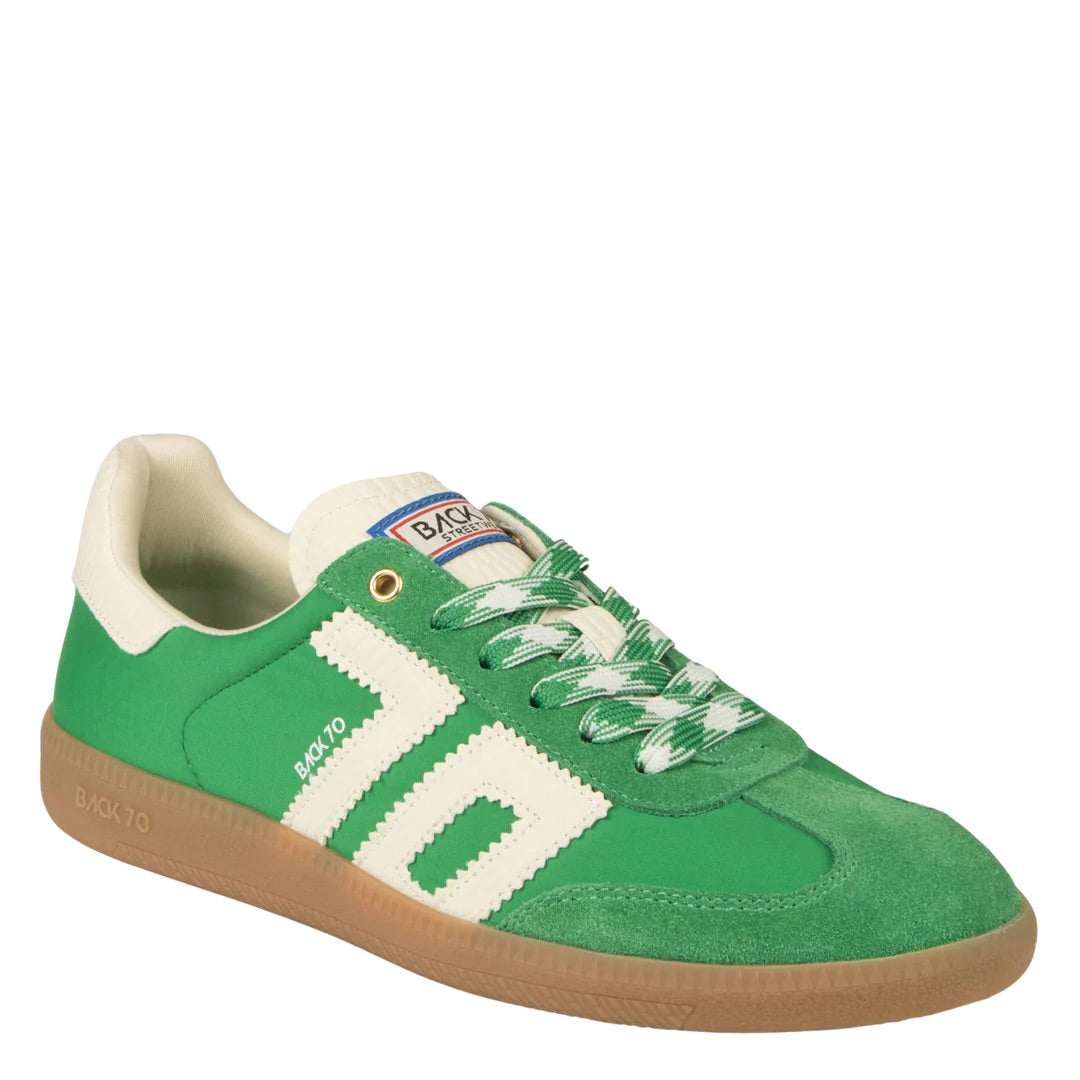 Ghost Green Milk BACK 70 sneaker by Consolidated Shoe Co featuring a green and white colorway with retro-inspired design