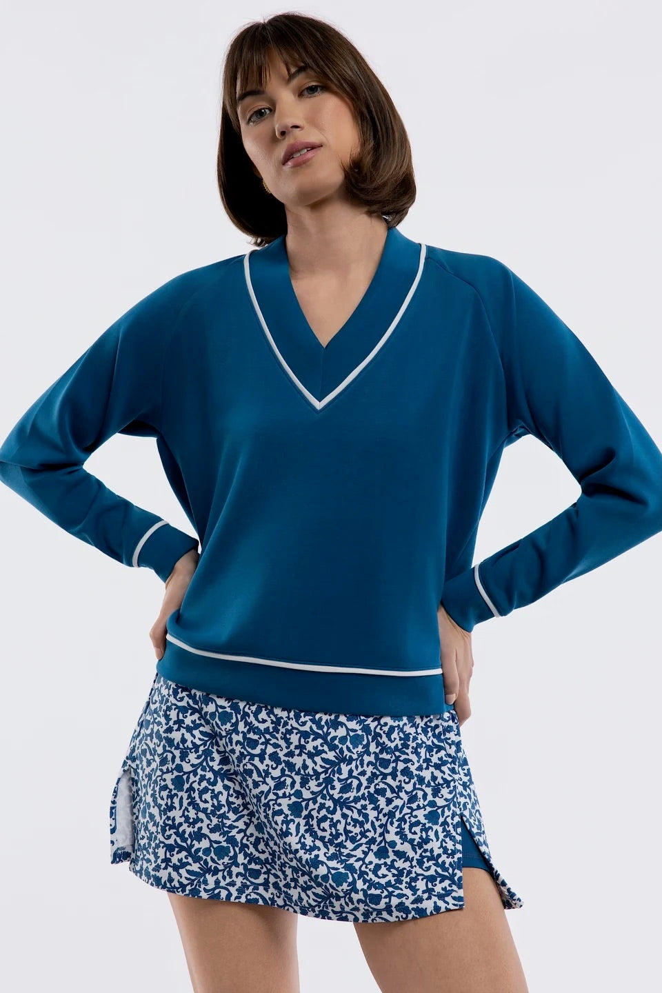 The Candace Pullover - Porcelain