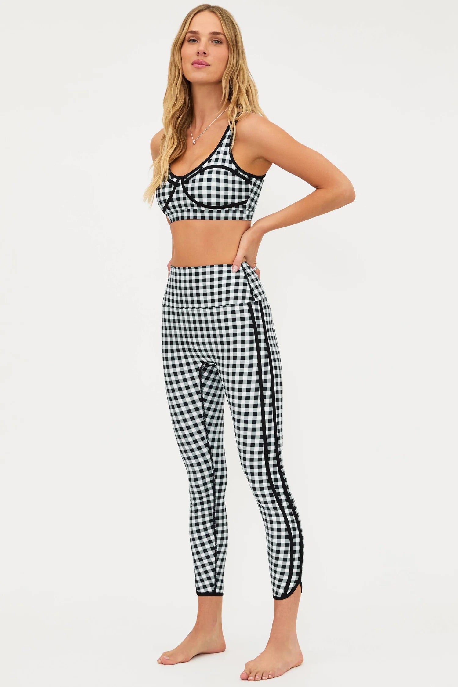 Rella Legging - Slate Gingham