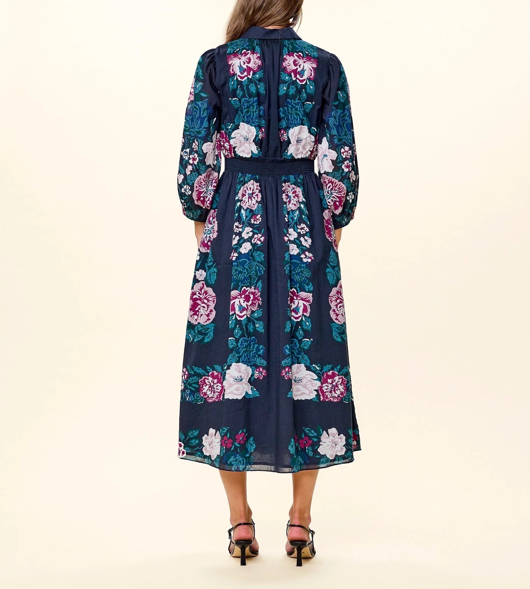 Donatella Midi Dress - Juliet Ebony
