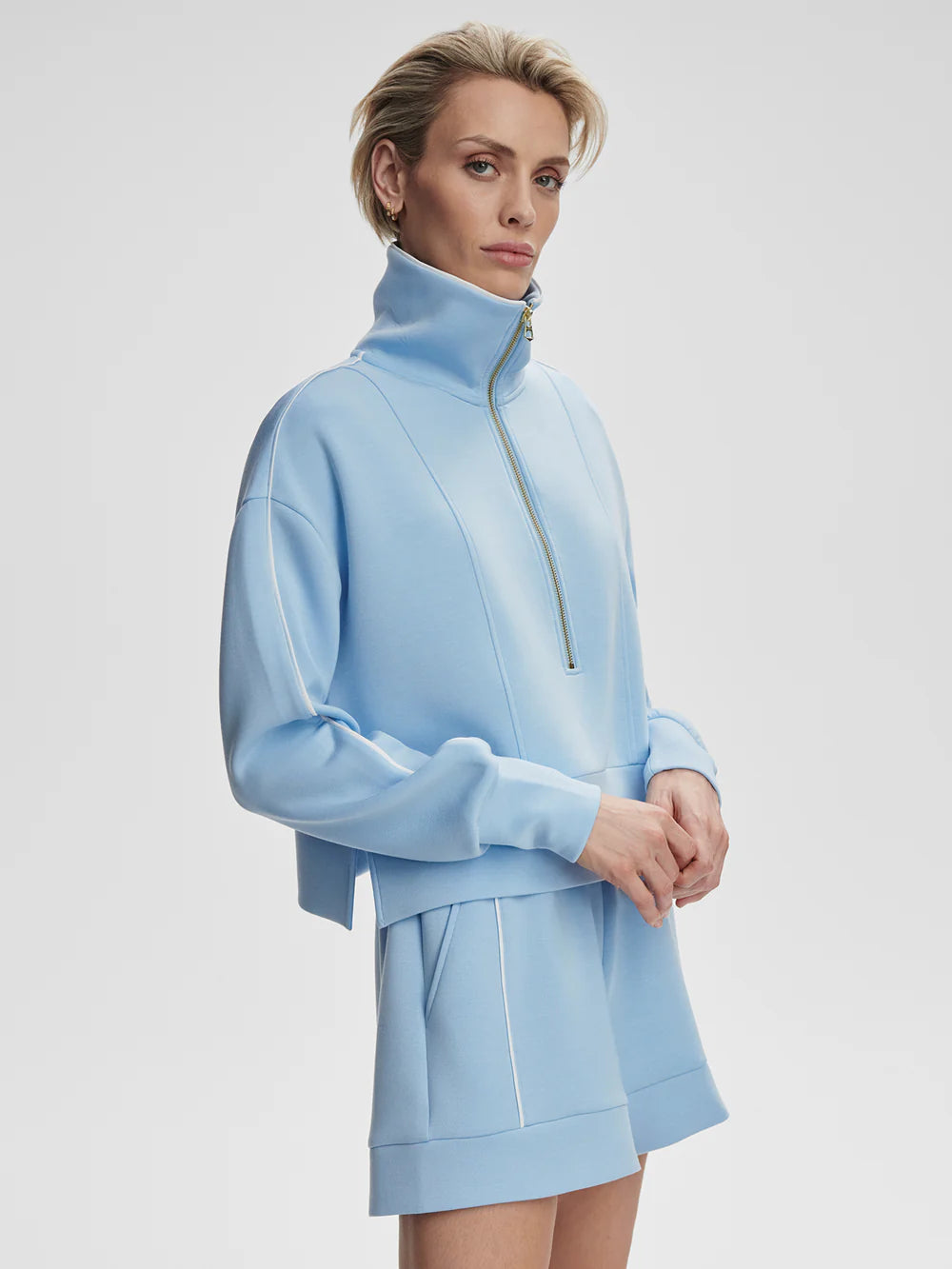 (取寄) バーリー レディース ダベンポート ハーフ ジップ Varley women Davenport Half Zip Airy Blue Davenport Half Zip - Airy Blue