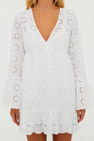 Delaney Dress White Magnolia Eyelet