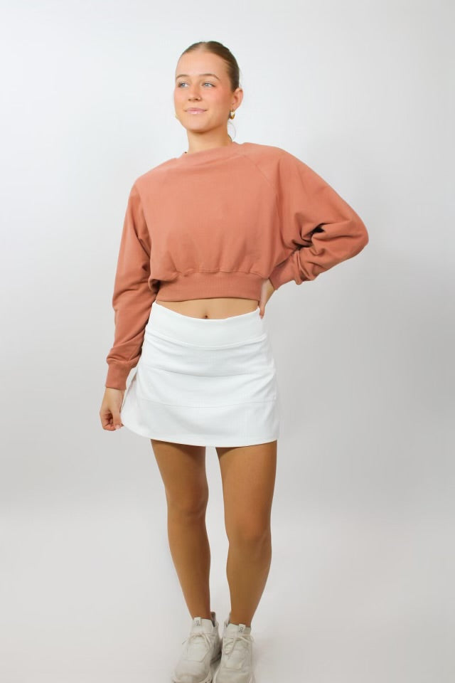 Cropped Raglan Pullover