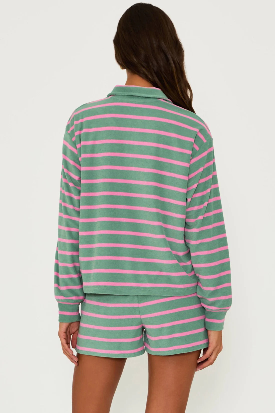 Sonia Top Sage Bloom Stripe