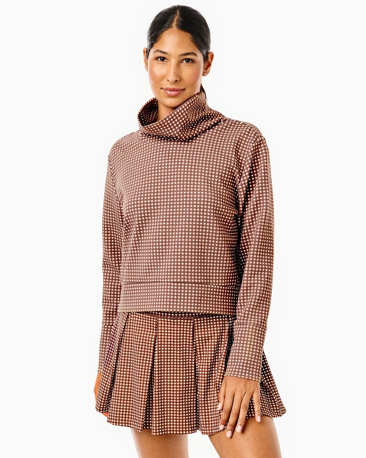 Everyother Day Pullover - Chocolate Gingham