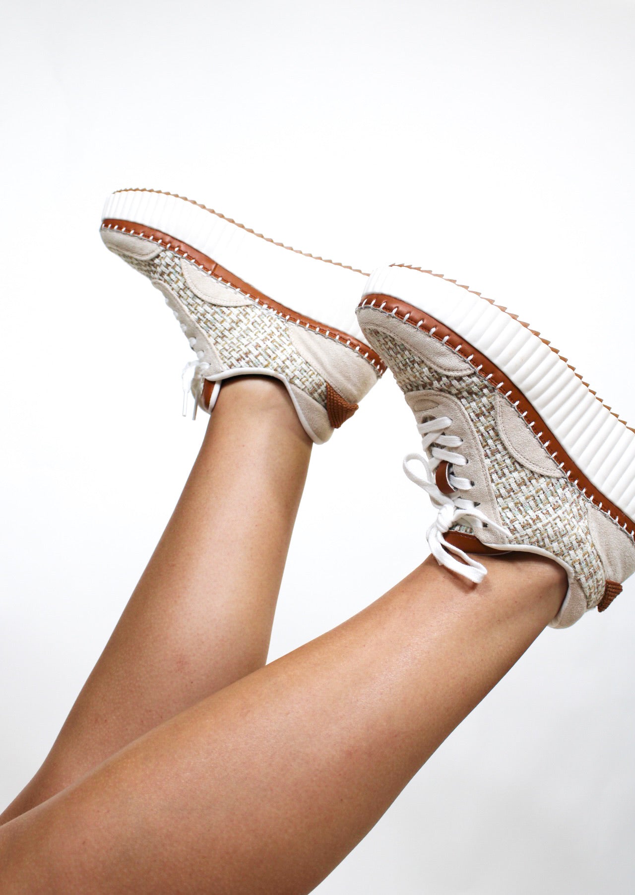 Natural Woven Sneaks - Tan