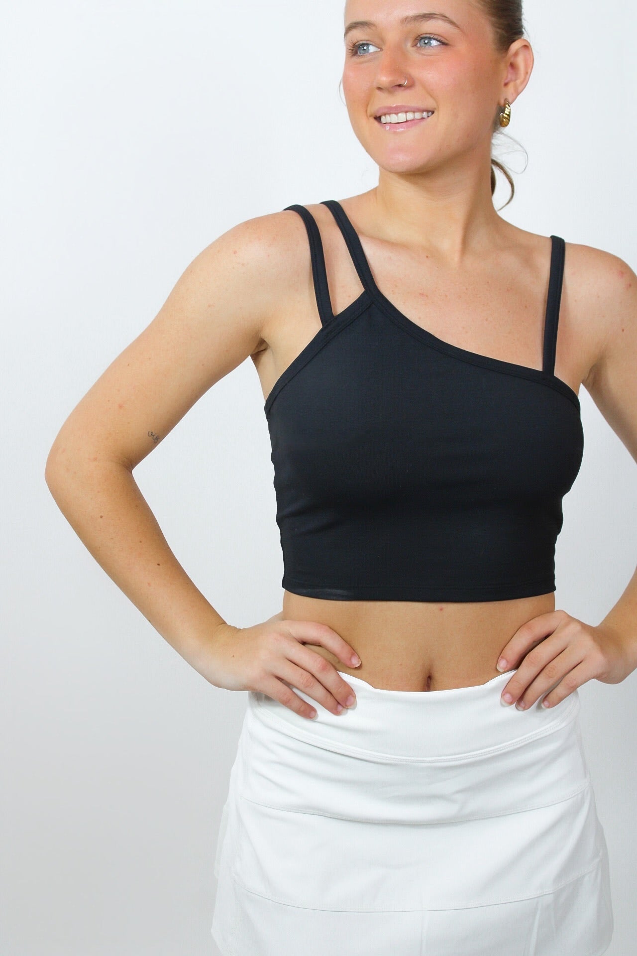 Strappy Black Crop Top