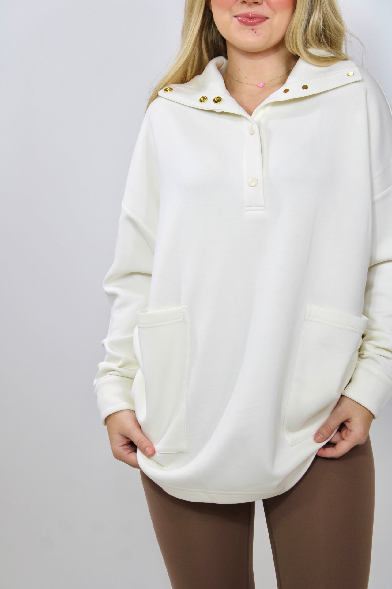 Meredith Longline Sweat Egret