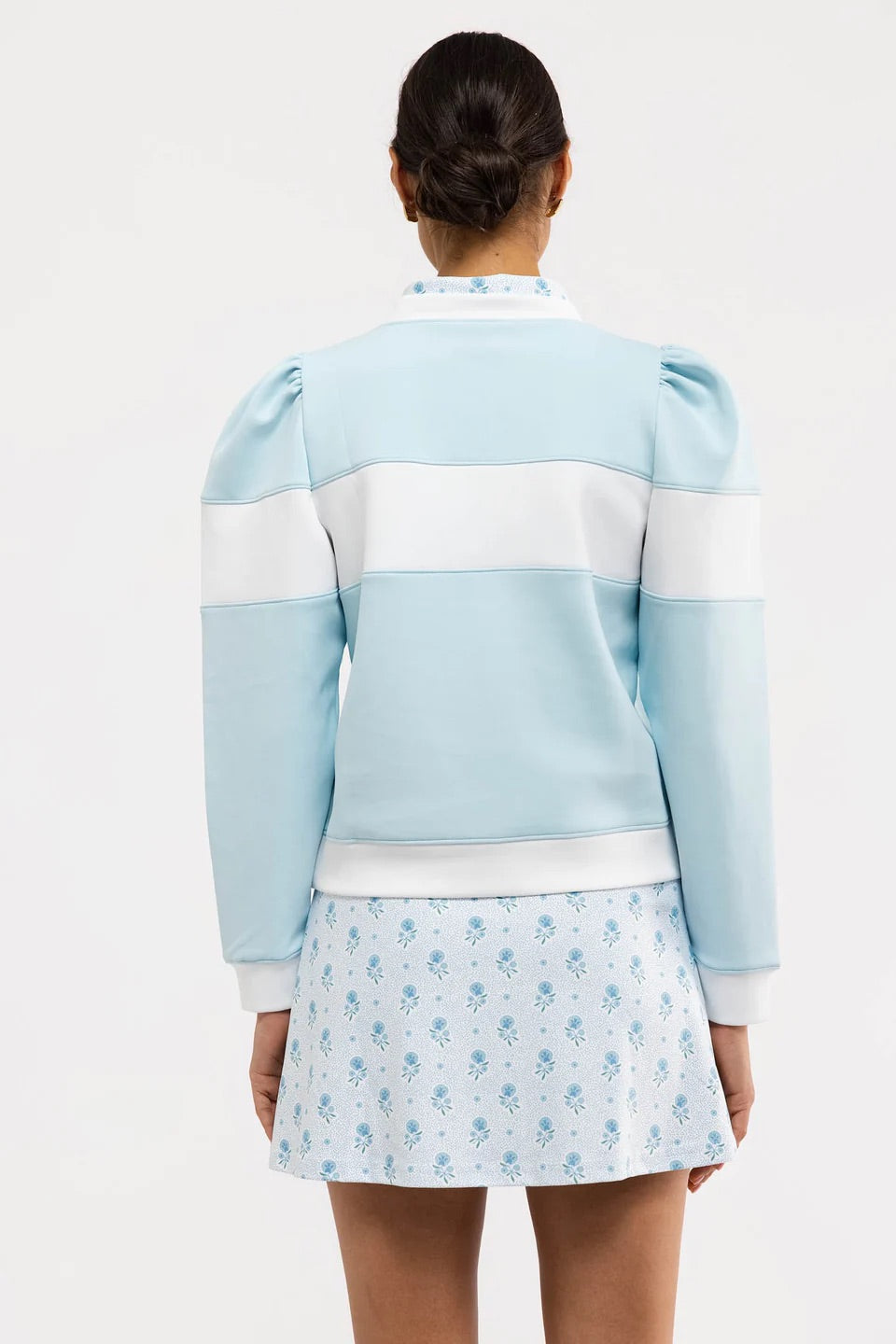 The Peggy Sweatshirt - White/Seasalt Stripe
