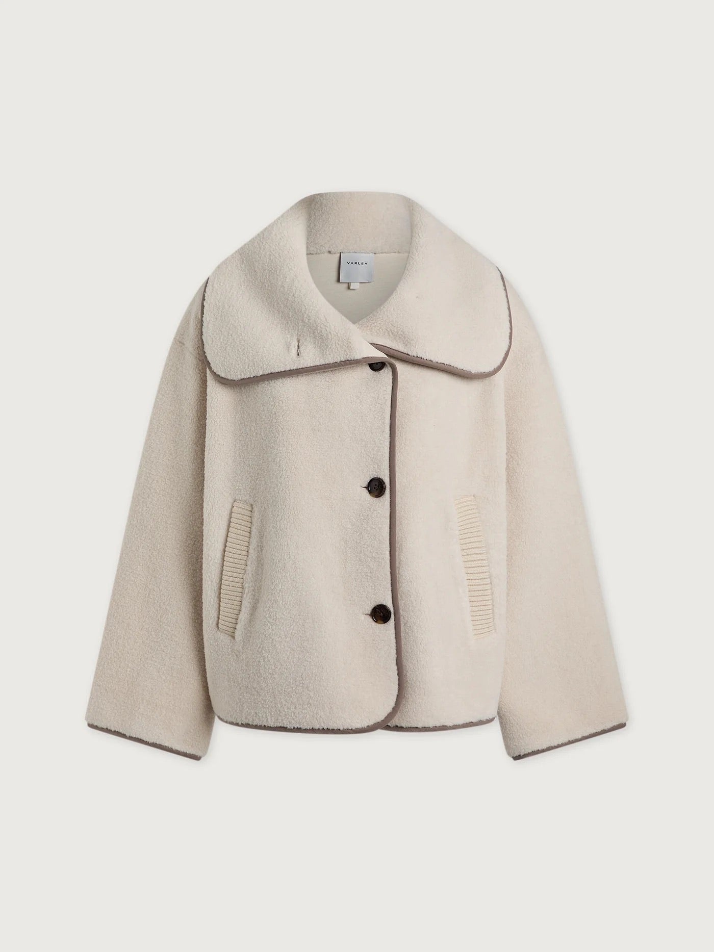 Romane Boxy Sherpa Jacket - Sandshell